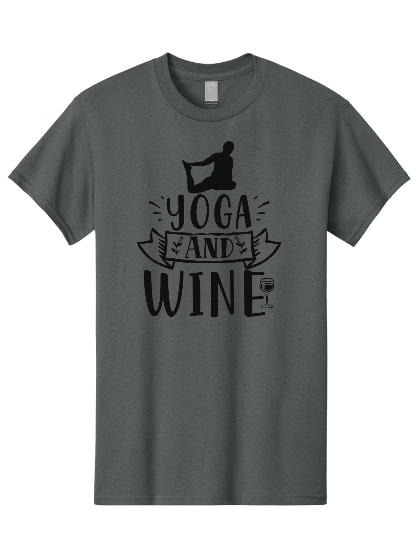 Yoga-And-Wine Men'S Graphic Tee, 100% Cotton, Comfortable Casual Summer Wear, Machine Washable, Yoga And Wine, Zen, Mindfulness, Relaxation, Yoga Poses, Wine Glasses, Wellness, Self-Care, Meditation, Calm Atmosphere, Yoga Lifestyle, Aad512 14