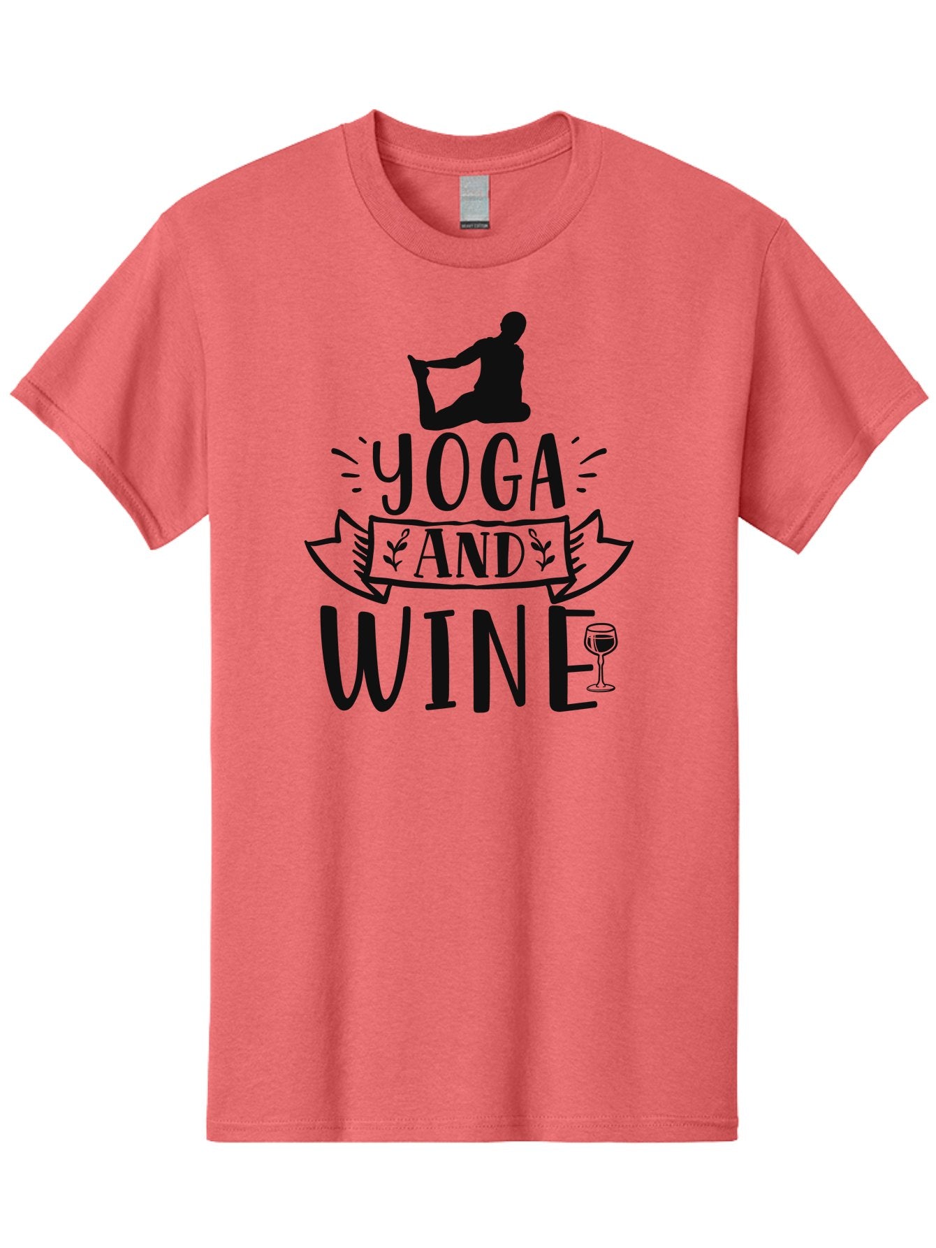 Yoga-And-Wine Men'S Graphic Tee, 100% Cotton, Comfortable Casual Summer Wear, Machine Washable, Yoga And Wine, Zen, Mindfulness, Relaxation, Yoga Poses, Wine Glasses, Wellness, Self-Care, Meditation, Calm Atmosphere, Yoga Lifestyle, Aad512 12