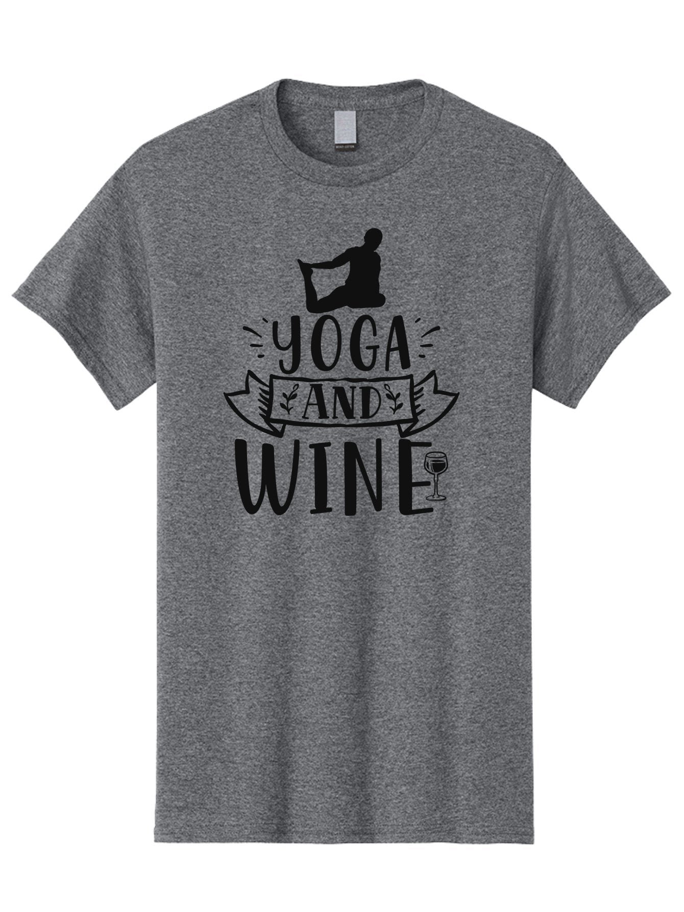 Yoga-And-Wine Men'S Graphic Tee, 100% Cotton, Comfortable Casual Summer Wear, Machine Washable, Yoga And Wine, Zen, Mindfulness, Relaxation, Yoga Poses, Wine Glasses, Wellness, Self-Care, Meditation, Calm Atmosphere, Yoga Lifestyle, Aad512 7
