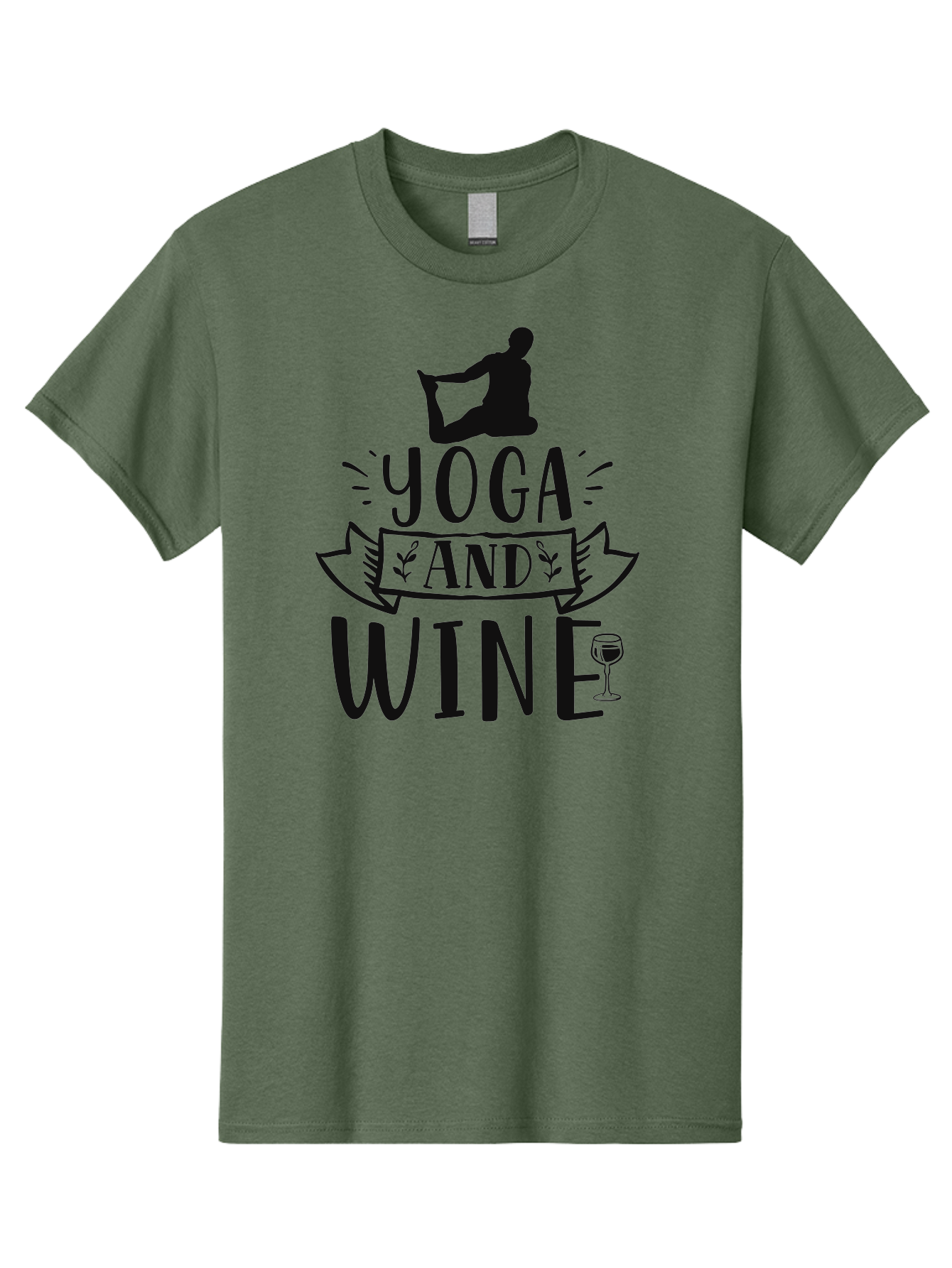 Yoga-And-Wine Men'S Graphic Tee, 100% Cotton, Comfortable Casual Summer Wear, Machine Washable, Yoga And Wine, Zen, Mindfulness, Relaxation, Yoga Poses, Wine Glasses, Wellness, Self-Care, Meditation, Calm Atmosphere, Yoga Lifestyle, Aad512 15