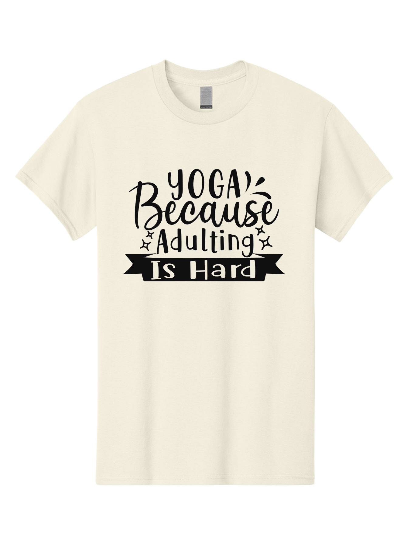 Yoga-Because-Adulting-Is-Hard Men'S Graphic Tee, 100% Cotton, Comfortable Casual Summer Wear, Machine Washable, Yoga Quotes, Humor, Adulting Struggles, Funny Sayings, Motivational Phrases, Mindfulness, Wellness, Self-Care, Yoga Inspiration, Aad513 5