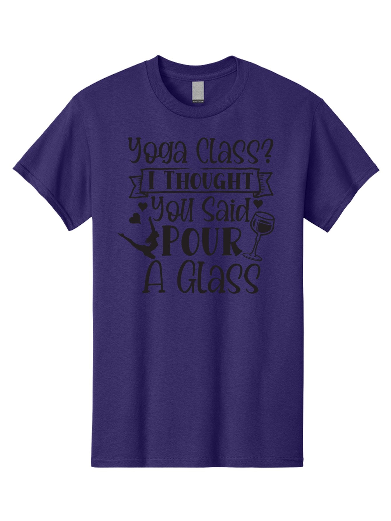Yoga-Class-I-Thought-You-Said-Pour-A-Glass Men'S Graphic Tee, 100% Cotton, Comfortable Casual Summer Wear, Machine Washable, Yoga Humor, Funny Quote, Wine And Yoga, Pun, Humor Graphic, Wine Lover, Yoga Enthusiast, Witty Saying, Playful Design, Aad514 6
