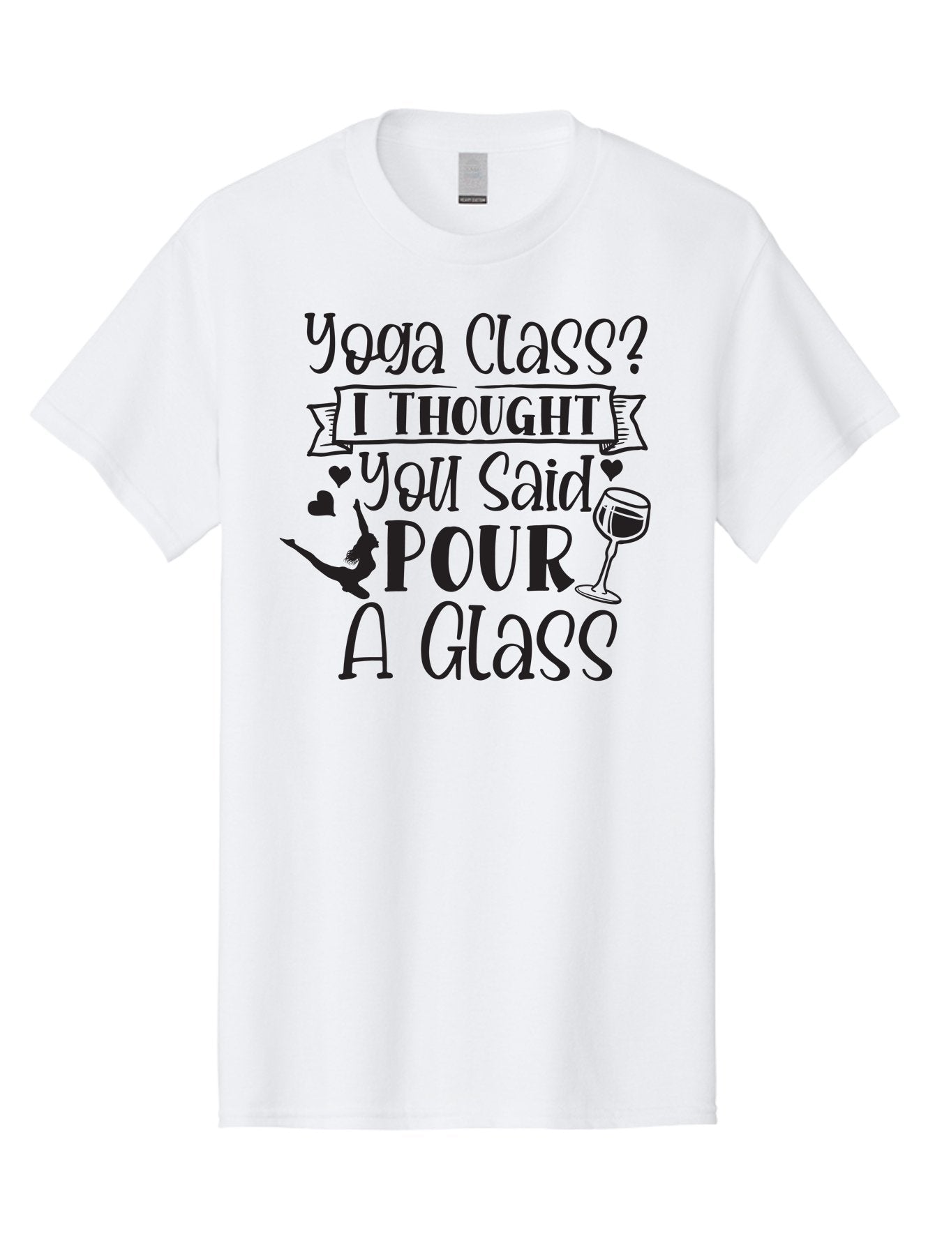 Yoga-Class-I-Thought-You-Said-Pour-A-Glass Men'S Graphic Tee, 100% Cotton, Comfortable Casual Summer Wear, Machine Washable, Yoga Humor, Funny Quote, Wine And Yoga, Pun, Humor Graphic, Wine Lover, Yoga Enthusiast, Witty Saying, Playful Design, Aad514 13