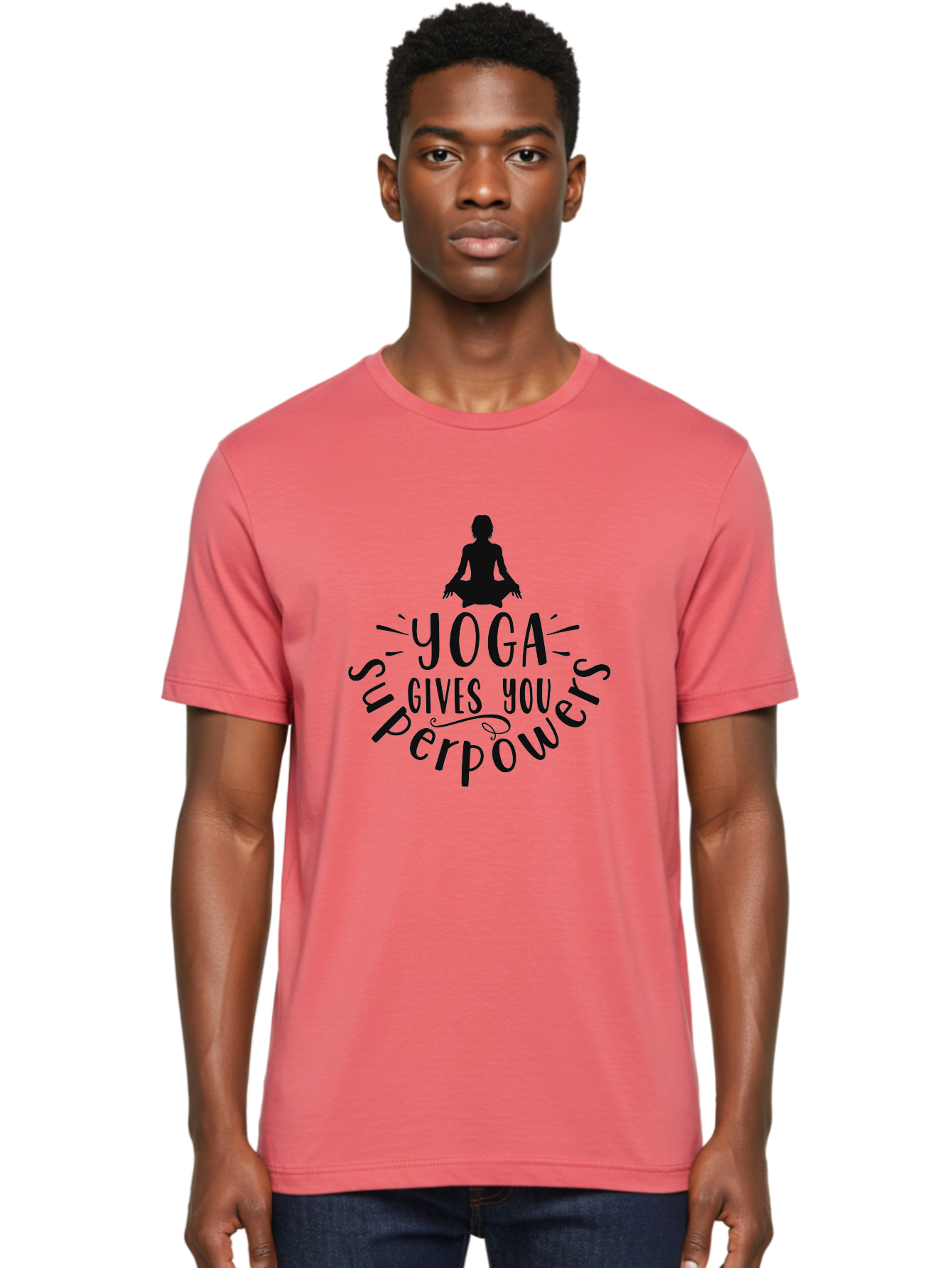 Yoga-Gives-You-Superpowers Men'S Graphic Tee, 100% Cotton, Comfortable Casual Summer Wear, Machine Washable, Yoga Benefits, Meditation, Mindfulness, Wellness, Fitness, Mental Health, Self Care, Yoga Practice, Inner Peace, Relaxation, Aad515 12