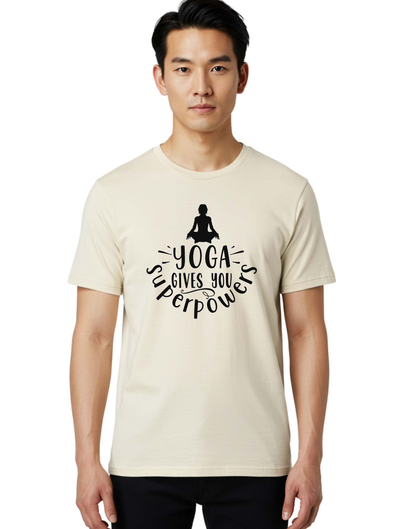 Yoga-Gives-You-Superpowers Men'S Graphic Tee, 100% Cotton, Comfortable Casual Summer Wear, Machine Washable, Yoga Benefits, Meditation, Mindfulness, Wellness, Fitness, Mental Health, Self Care, Yoga Practice, Inner Peace, Relaxation, Aad515 30