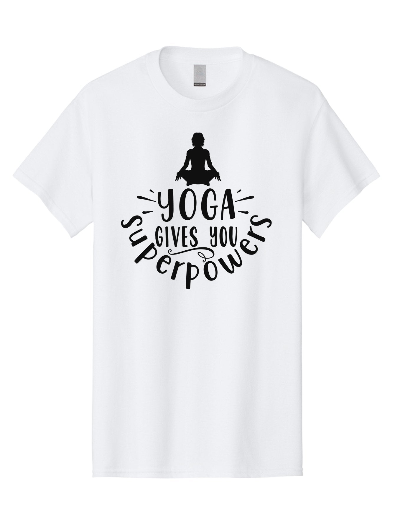 Yoga-Gives-You-Superpowers Men'S Graphic Tee, 100% Cotton, Comfortable Casual Summer Wear, Machine Washable, Yoga Benefits, Meditation, Mindfulness, Wellness, Fitness, Mental Health, Self Care, Yoga Practice, Inner Peace, Relaxation, Aad515