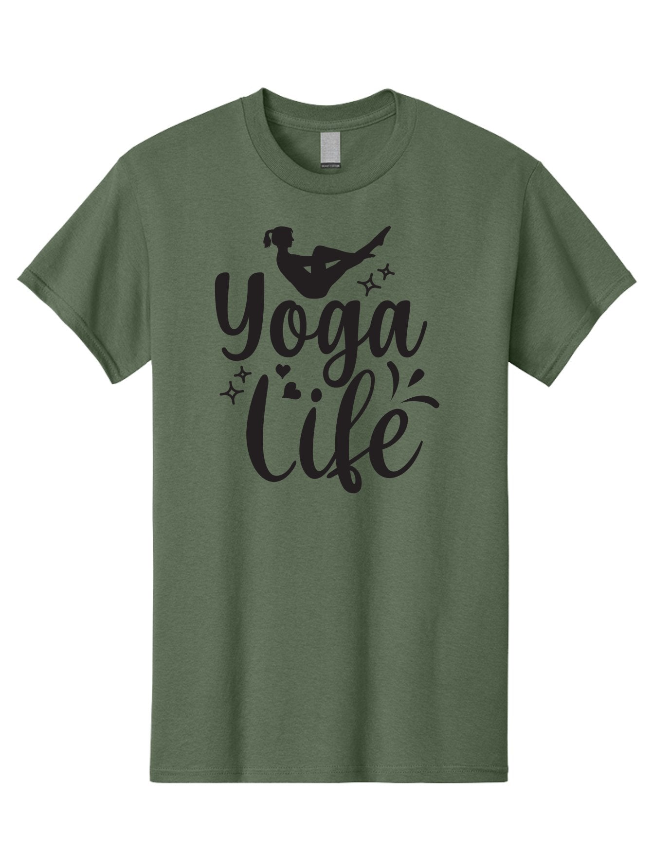 Yoga-Life Men'S Graphic Tee, 100% Cotton, Comfortable Casual Summer Wear, Machine Washable, Yoga Enthusiast, Silhouette Of A Yogi, Inspirational Quote, Wellness Lifestyle, Yoga Pose, Fitness Motivation, Meditation Practice, Yoga Love, Aad516 4