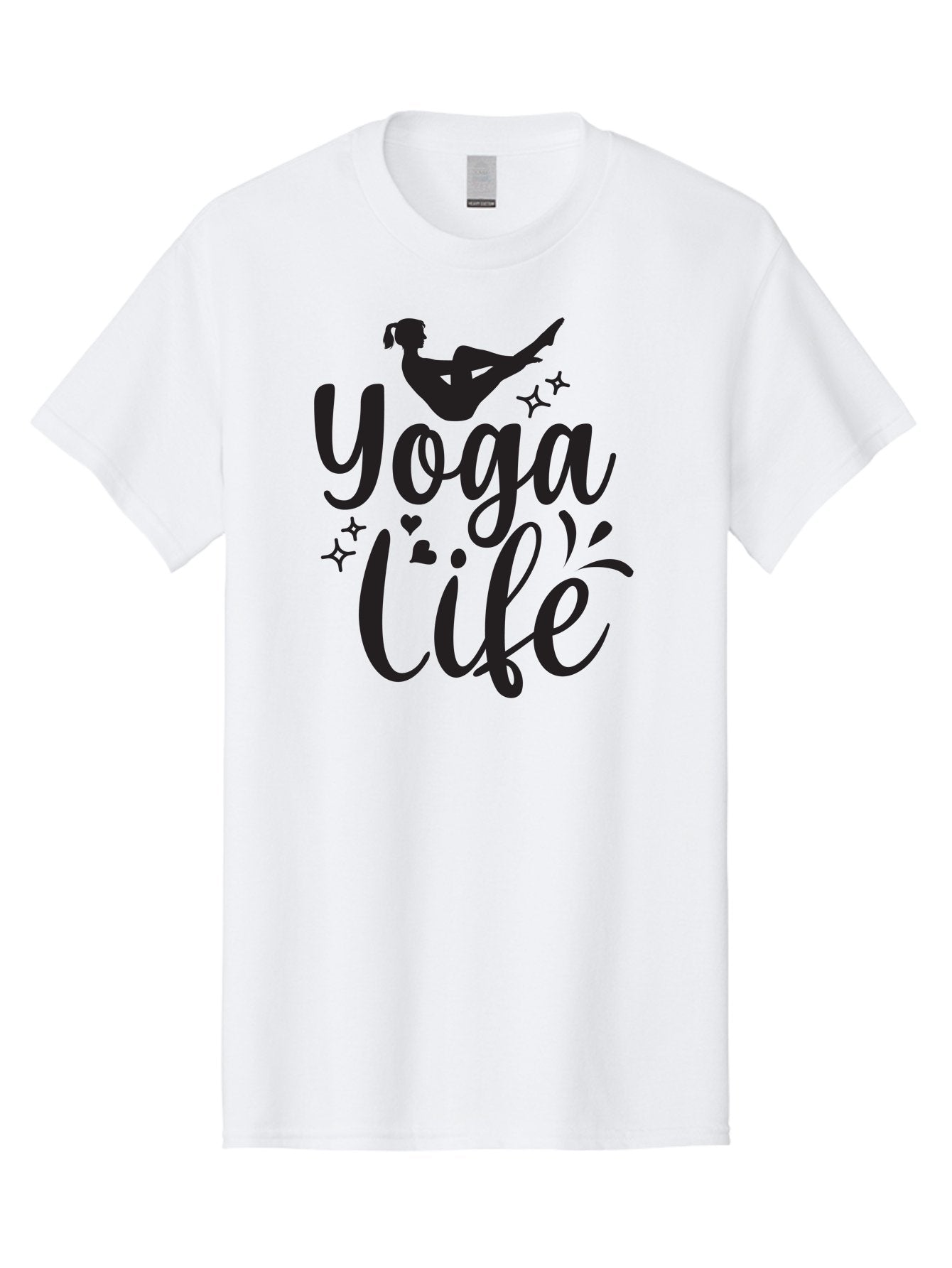 Yoga-Life Men'S Graphic Tee, 100% Cotton, Comfortable Casual Summer Wear, Machine Washable, Yoga Enthusiast, Silhouette Of A Yogi, Inspirational Quote, Wellness Lifestyle, Yoga Pose, Fitness Motivation, Meditation Practice, Yoga Love, Aad516 13