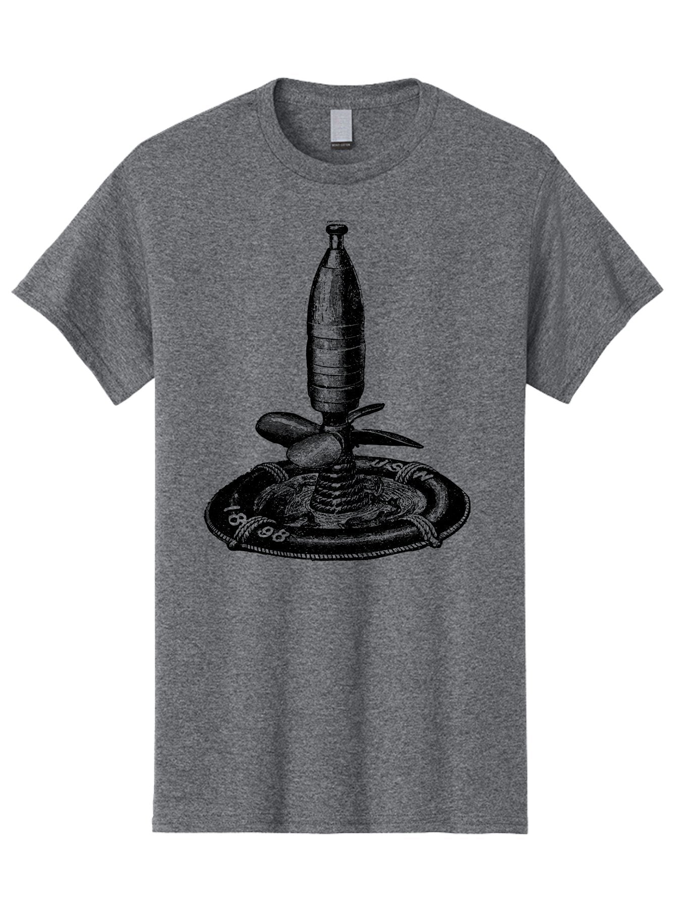 Bomb Men'S Graphic Tee, 100% Cotton, Comfortable Casual Summer Wear, Machine Washable, Explosive Device, Bomb Illustration, Vintage Artwork, Bomb On Plate, Coiled Spring, Detailed Engraving, Historical Graphic, War Symbol Aad519 15