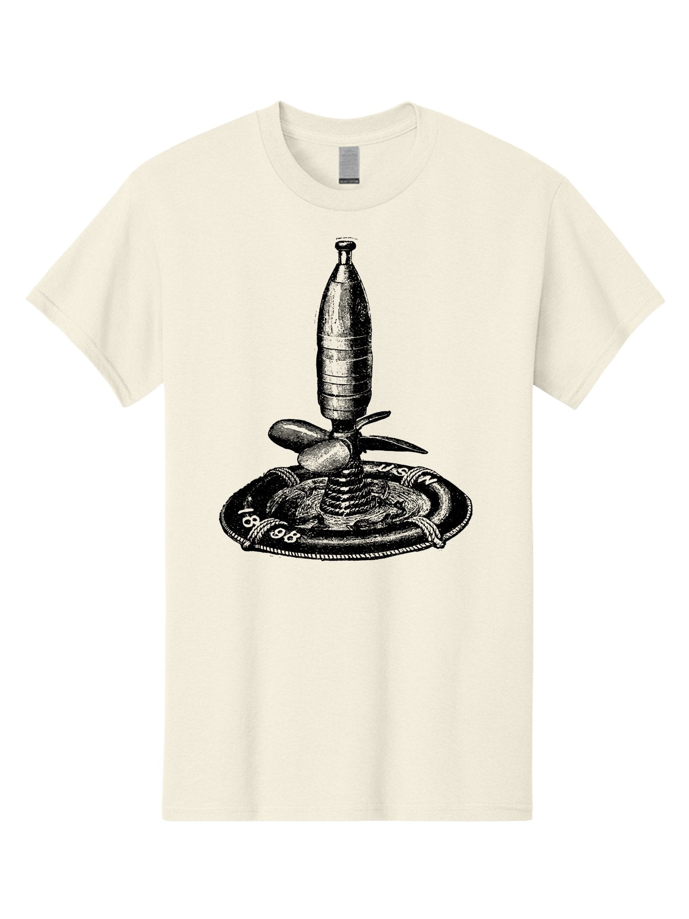 Bomb Men'S Graphic Tee, 100% Cotton, Comfortable Casual Summer Wear, Machine Washable, Explosive Device, Bomb Illustration, Vintage Artwork, Bomb On Plate, Coiled Spring, Detailed Engraving, Historical Graphic, War Symbol Aad519 14