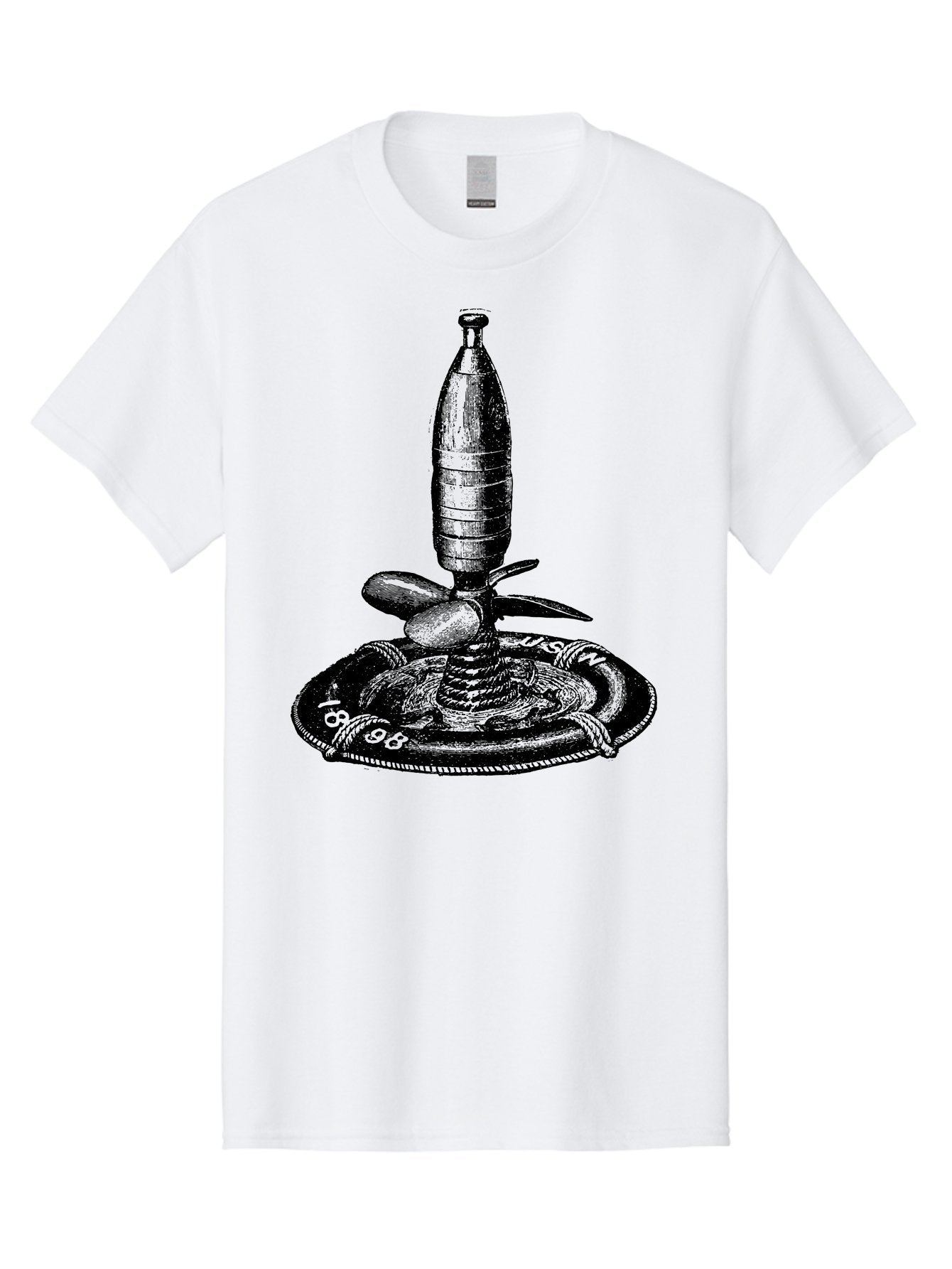 Bomb Men'S Graphic Tee, 100% Cotton, Comfortable Casual Summer Wear, Machine Washable, Explosive Device, Bomb Illustration, Vintage Artwork, Bomb On Plate, Coiled Spring, Detailed Engraving, Historical Graphic, War Symbol Aad519 8