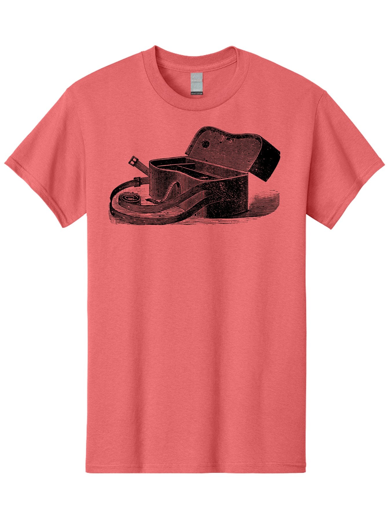 Camera-Bag Men'S Graphic Tee, 100% Cotton, Comfortable Casual Summer Wear, Machine Washable, Vintage Camera Bag, Photography Equipment, Classic Design, Leather Strap, Retro Style, Camera Accessories, Photography Gear Aad520 3