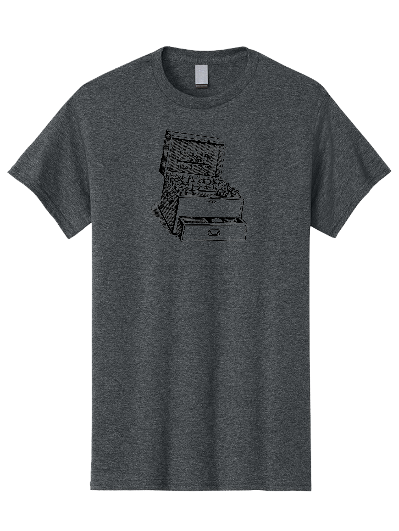 Chemist-Cabinet Men'S Graphic Tee, 100% Cotton, Comfortable Casual Summer Wear, Machine Washable, Vintage Apothecary, Medicine Storage, Old-Fashioned Remedies, Antique Medical Equipment, Wooden Chest, Medical History, Pharmacy Cabinet, Aad523