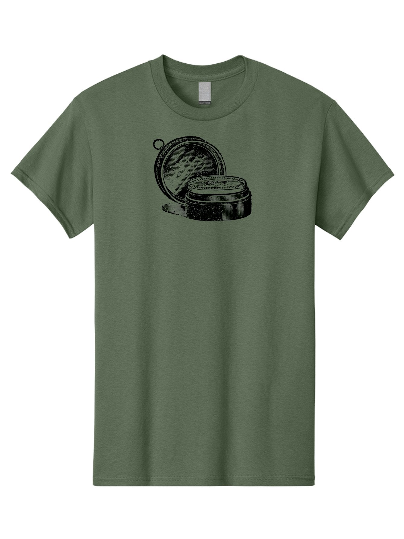 Compass-1 Men'S Graphic Tee, 100% Cotton, Comfortable Casual Summer Wear, Machine Washable, Vintage Compass, Navigation Tool, Direction Finder, Antique Design, Classic Illustration, Detailed Artwork, Circular Shape Aad524