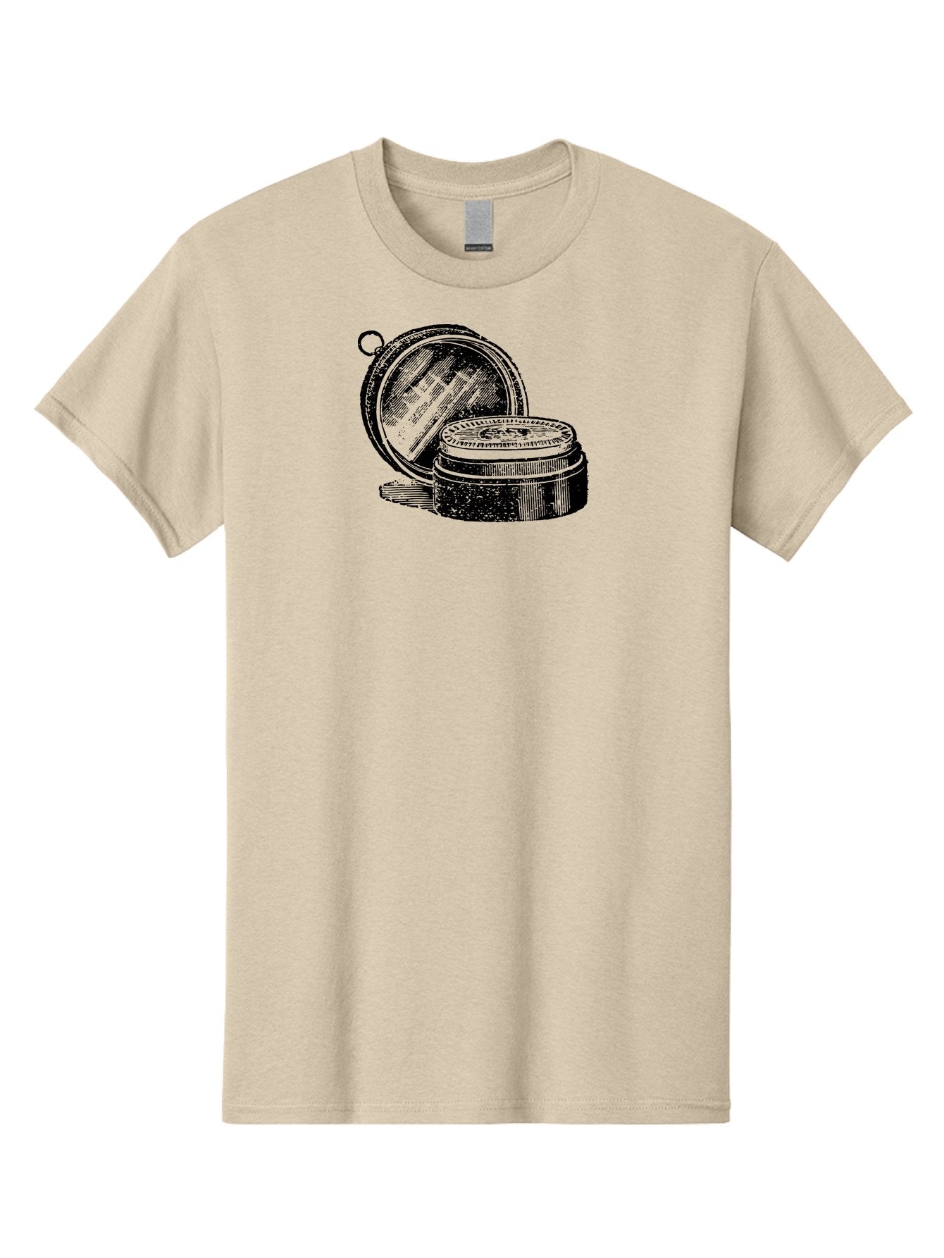 Compass-1 Men'S Graphic Tee, 100% Cotton, Comfortable Casual Summer Wear, Machine Washable, Vintage Compass, Navigation Tool, Direction Finder, Antique Design, Classic Illustration, Detailed Artwork, Circular Shape Aad524