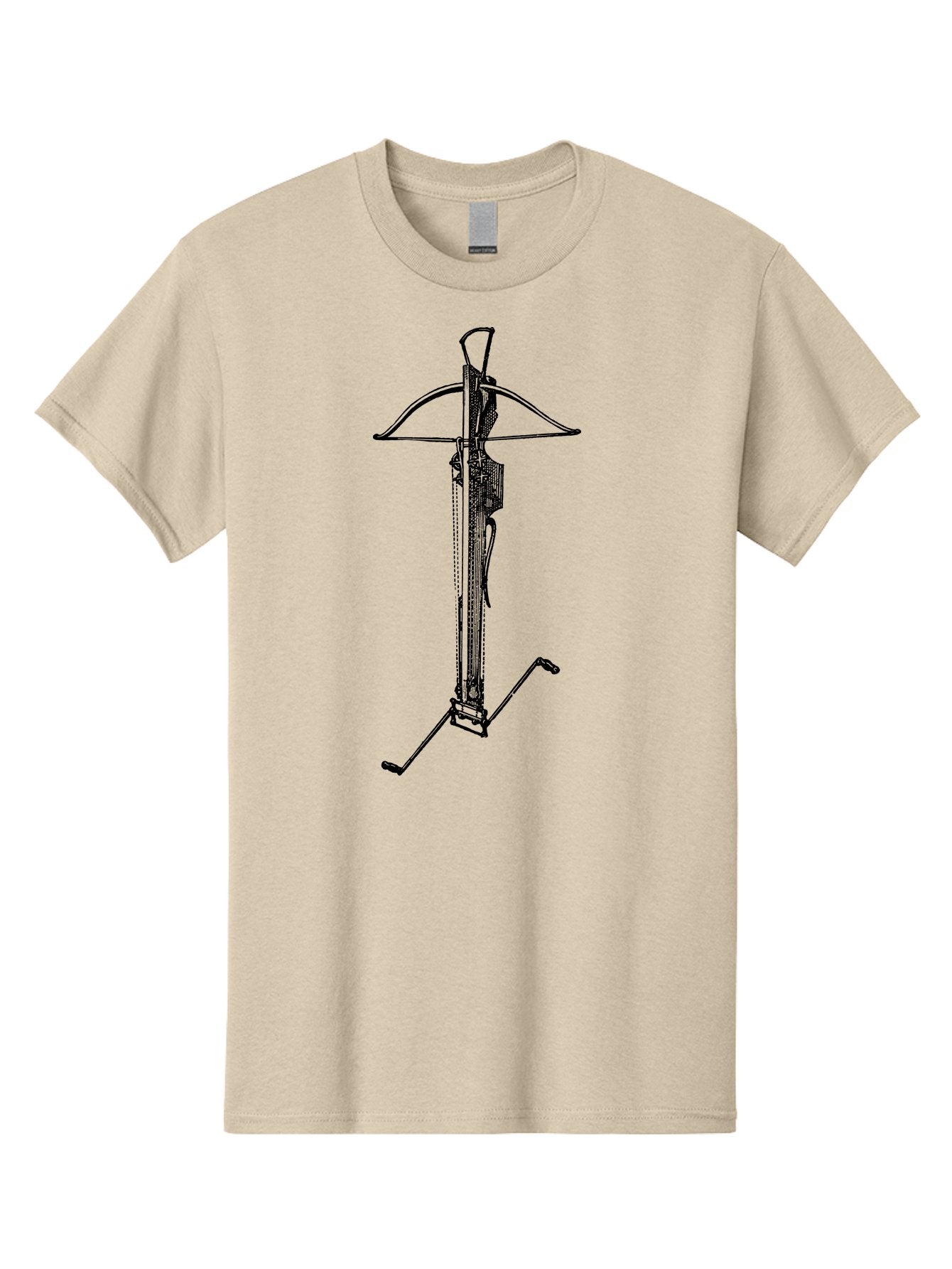 Crossbow-2 Men'S Graphic Tee, 100% Cotton, Comfortable Casual Summer Wear, Machine Washable, Crossbow, Medieval Weapon, Archery Equipment, Hunting Gear, Tactical Device, Precision Instrument, Historical Firearm Aad528 5