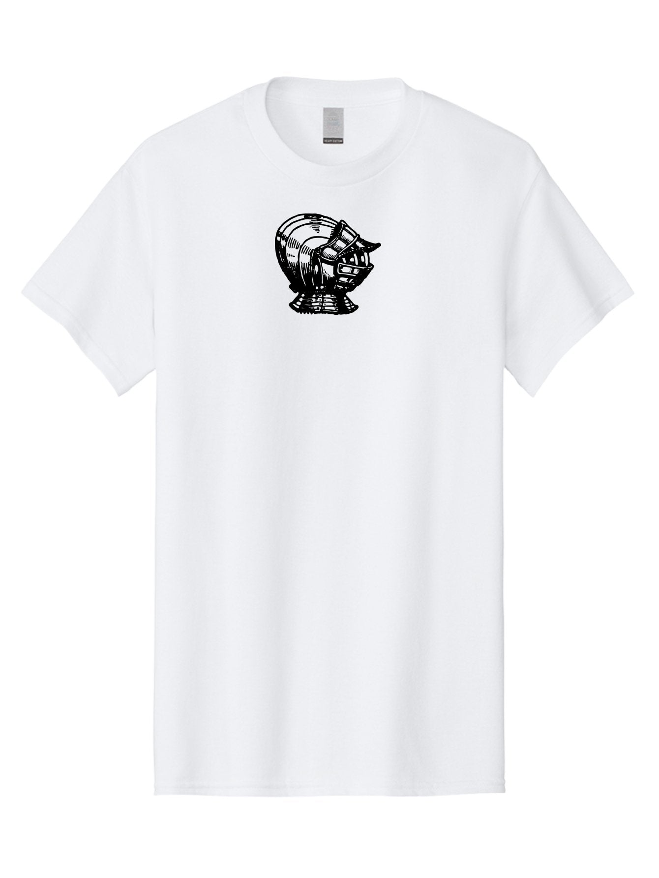 Football-Helmet Men'S Graphic Tee, 100% Cotton, Comfortable Casual Summer Wear, Machine Washable, Medieval Knight Helmet, Armor Headpiece, Protective Gear, Chivalry Symbol, Knight Templar, Gothic Style, Metal Helmet Aad535 11