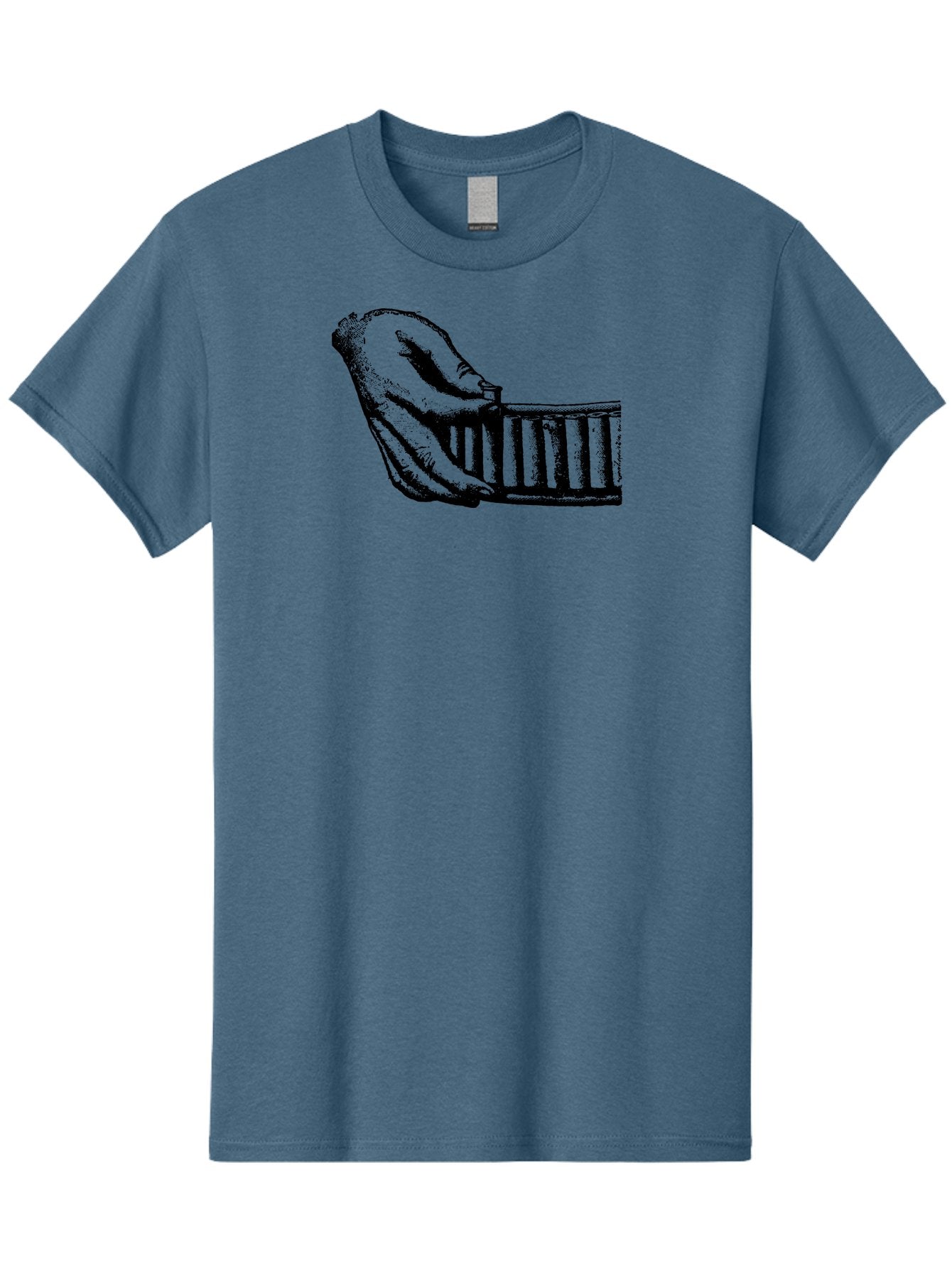 Hand-And-Comb Men'S Graphic Tee, 100% Cotton, Comfortable Casual Summer Wear, Machine Washable, Hand Holding A Comb, Vintage Illustration, Unique Textures, Artistic Expression, Creative Styling, Retro Aesthetics, Close-Up Details Aad537 4