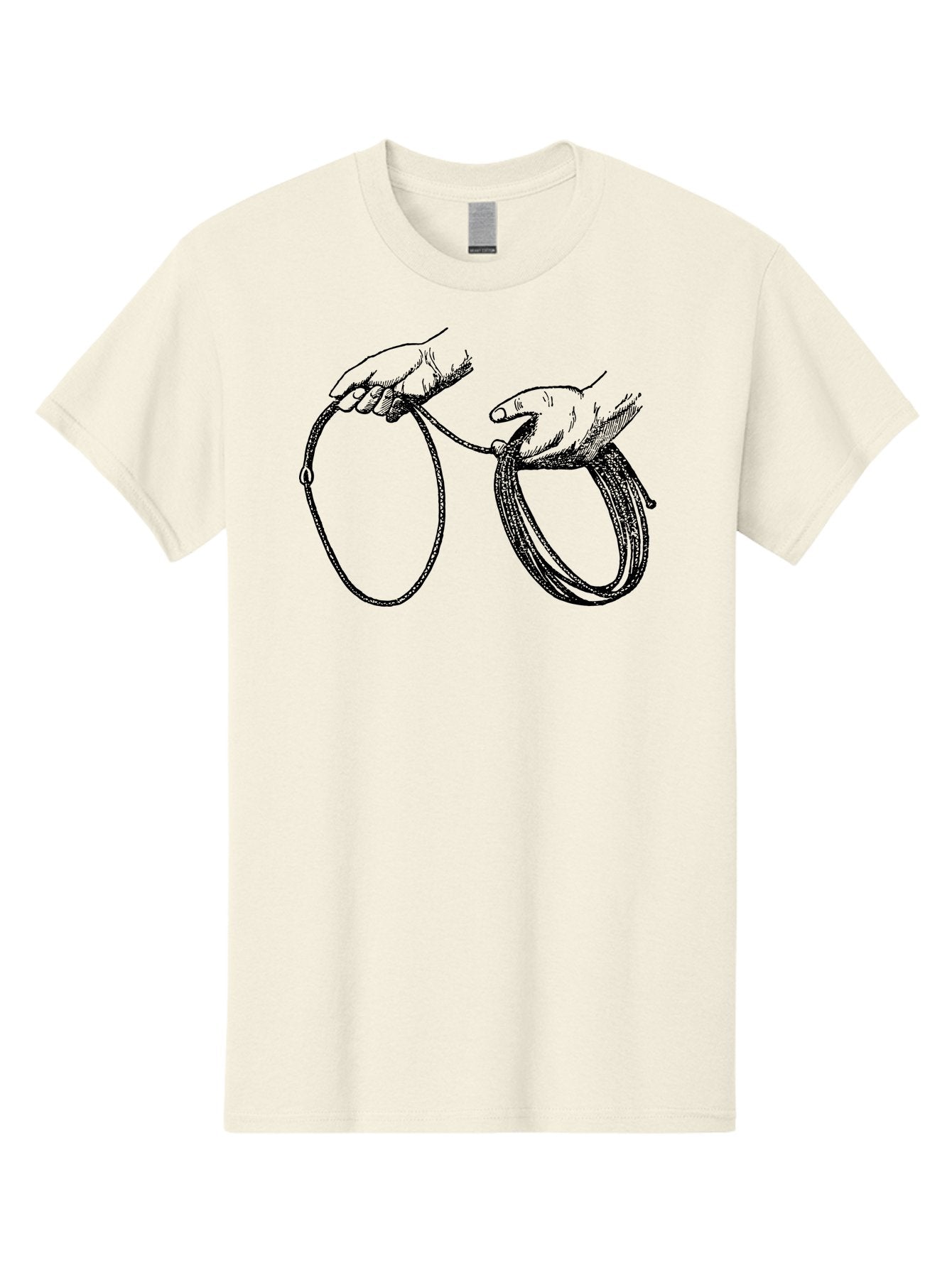 Hands-Holding-Rope Men'S Graphic Tee, 100% Cotton, Comfortable Casual Summer Wear, Machine Washable, Rope In Hands, Entwined Hands, Hand Gesture, Rope Manipulation, Illustration Art, Monochrome Design, Hand-Drawn Image Aad540 13