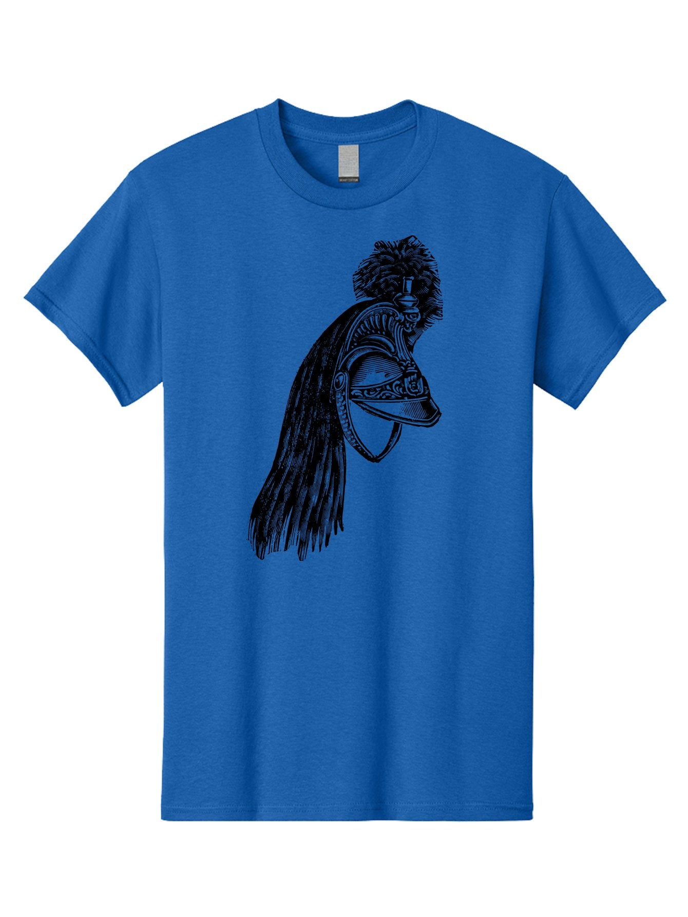 Helmet Men'S Graphic Tee, 100% Cotton, Comfortable Casual Summer Wear, Machine Washable, Vintage Helmet, Feathered Plume, Military Headgear, Historical Armor, Ornate Design, Classical Illustration, Detailed Artwork, Historical Reenactment, Aad542 14