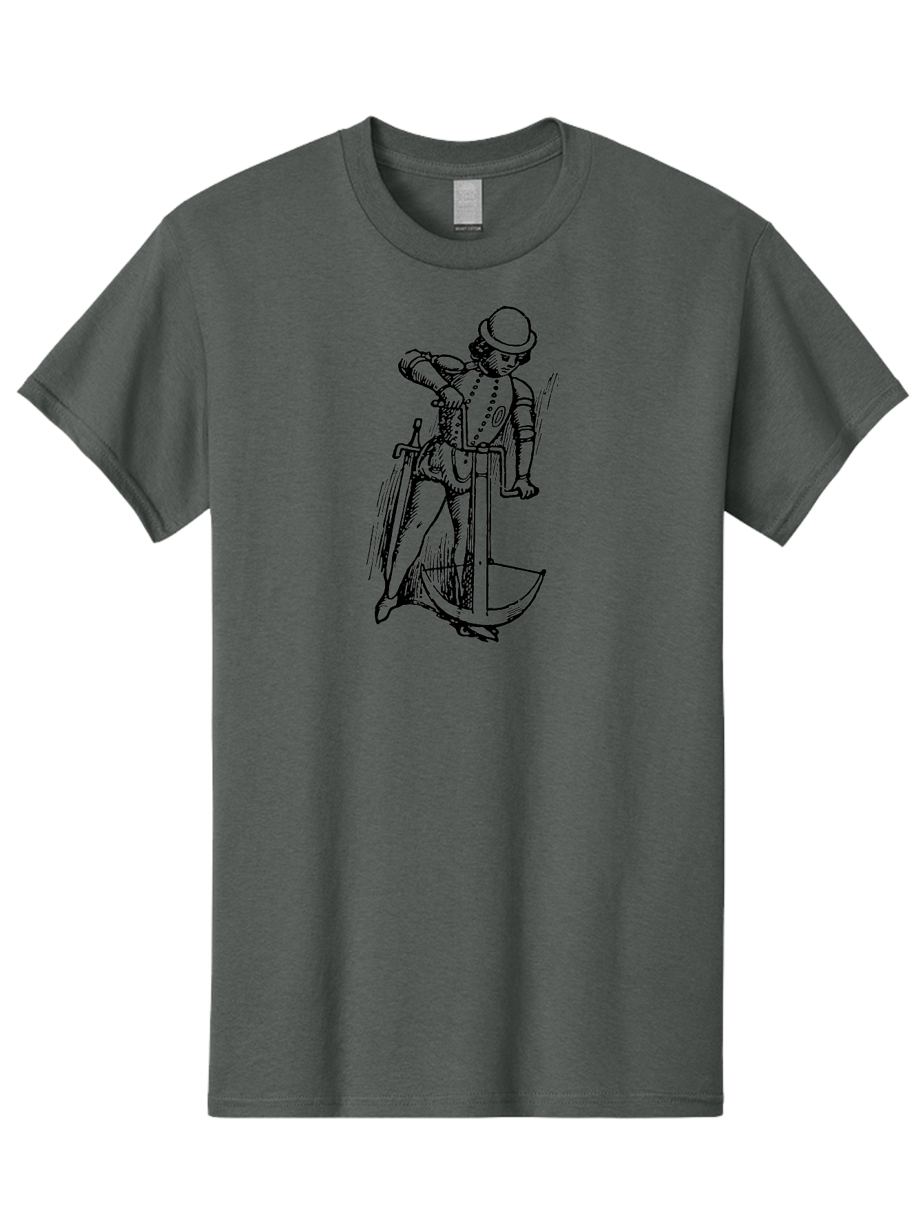 Man-In-Armor-With-Sword-And-Shield Men'S Graphic Tee, 100% Cotton, Comfortable Casual Summer Wear, Machine Washable, Medieval Knight, Armor, Sword, Historical Figure, Suit Of Armor, Medieval Warfare, Chivalry, Armor Plating, Knight'S Attire, Aad546 19