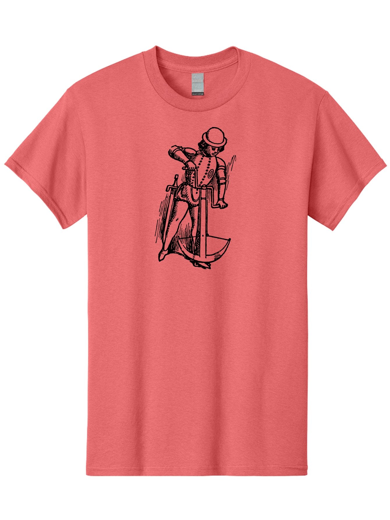 Man-In-Armor-With-Sword-And-Shield Men'S Graphic Tee, 100% Cotton, Comfortable Casual Summer Wear, Machine Washable, Medieval Knight, Armor, Sword, Historical Figure, Suit Of Armor, Medieval Warfare, Chivalry, Armor Plating, Knight'S Attire, Aad546 12