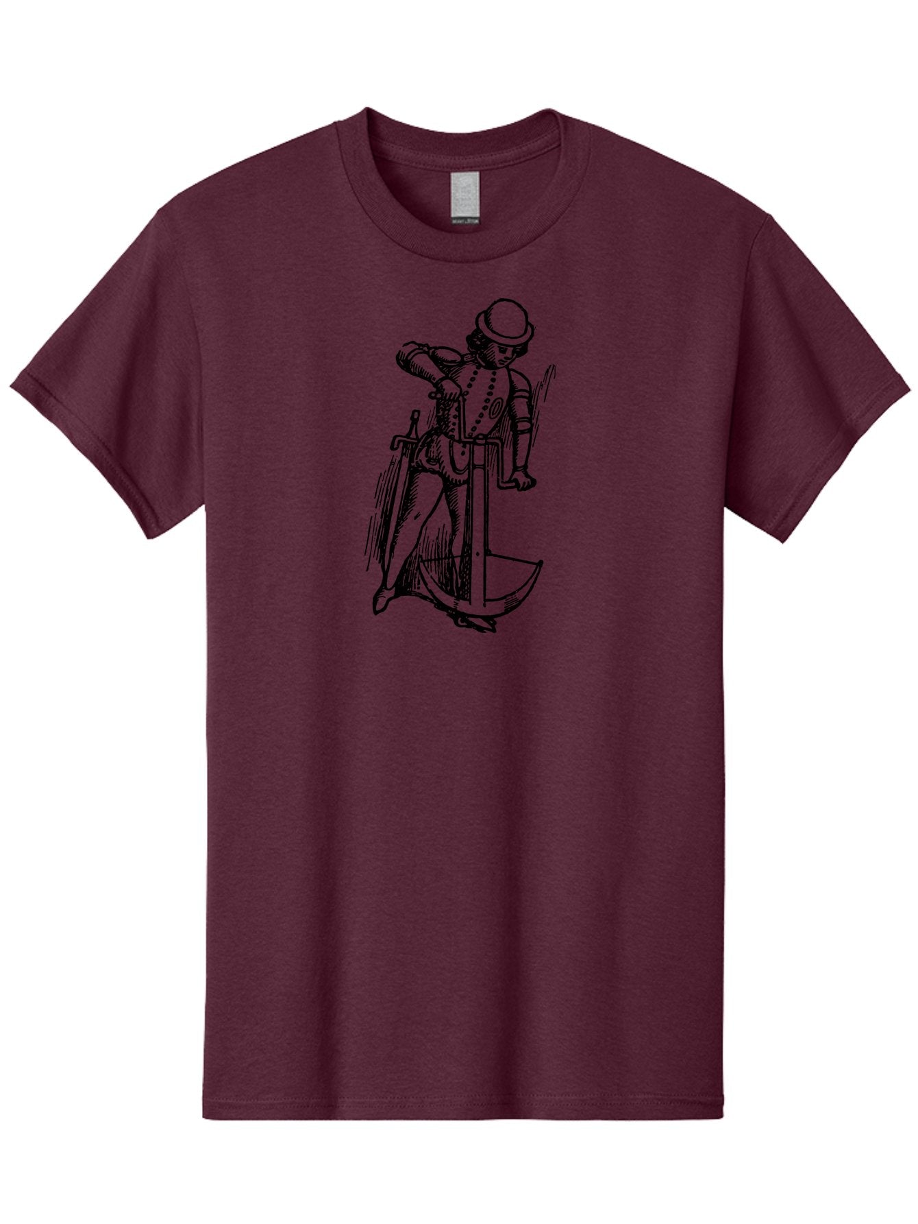 Man-In-Armor-With-Sword-And-Shield Men'S Graphic Tee, 100% Cotton, Comfortable Casual Summer Wear, Machine Washable, Medieval Knight, Armor, Sword, Historical Figure, Suit Of Armor, Medieval Warfare, Chivalry, Armor Plating, Knight'S Attire, Aad546 14