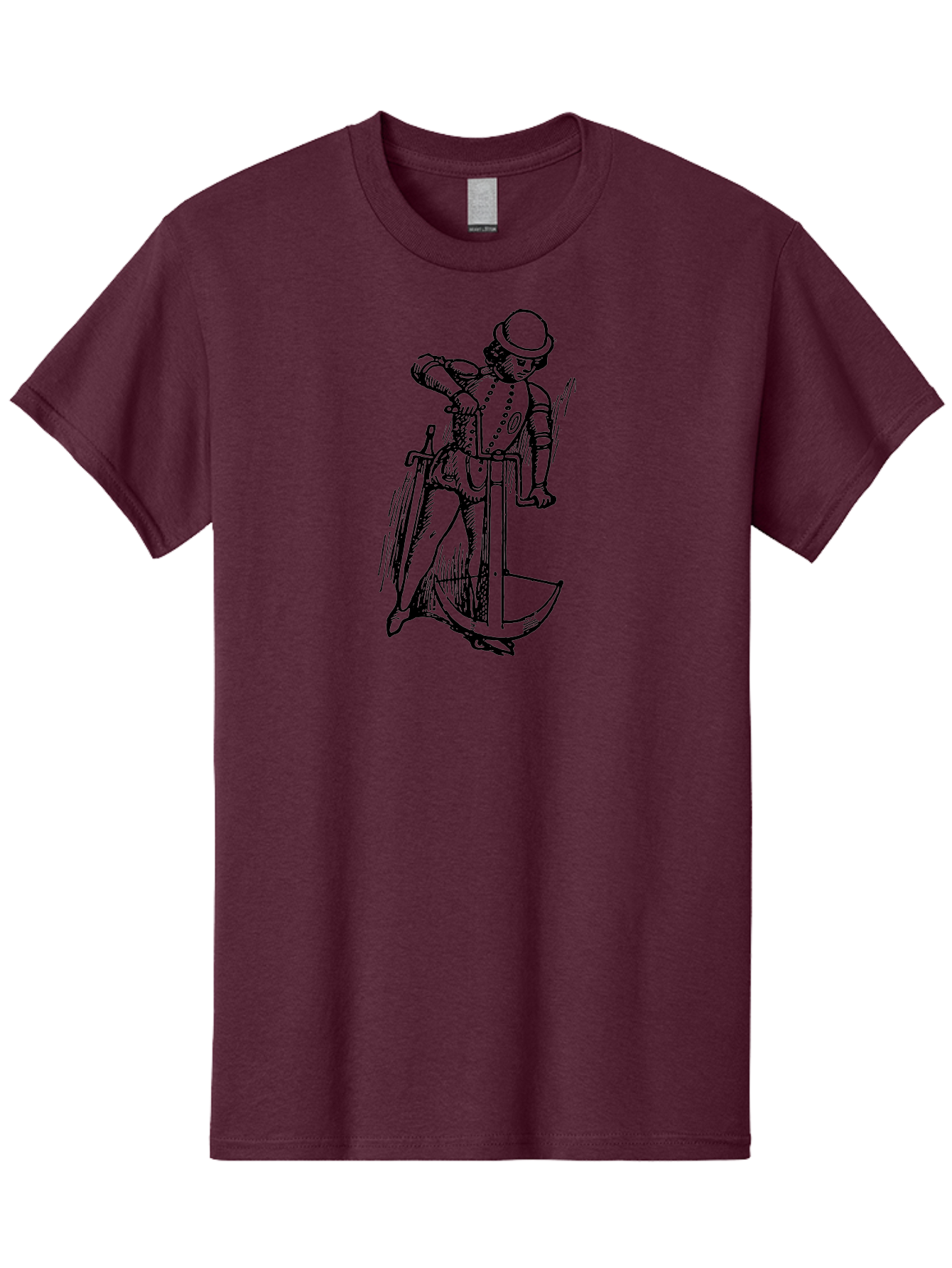 Man-In-Armor-With-Sword-And-Shield Men'S Graphic Tee, 100% Cotton, Comfortable Casual Summer Wear, Machine Washable, Medieval Knight, Armor, Sword, Historical Figure, Suit Of Armor, Medieval Warfare, Chivalry, Armor Plating, Knight'S Attire, Aad546 3