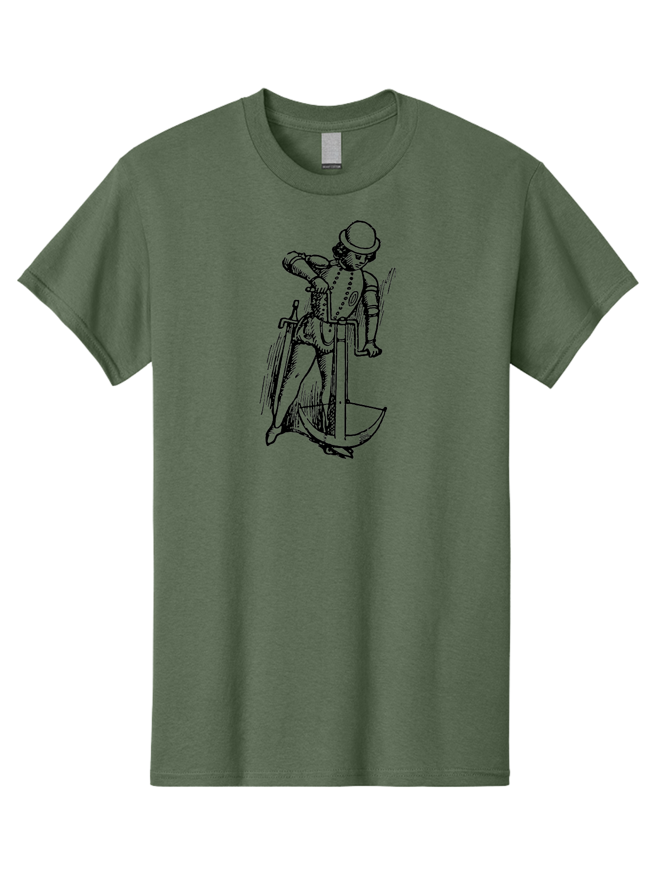 Man-In-Armor-With-Sword-And-Shield Men'S Graphic Tee, 100% Cotton, Comfortable Casual Summer Wear, Machine Washable, Medieval Knight, Armor, Sword, Historical Figure, Suit Of Armor, Medieval Warfare, Chivalry, Armor Plating, Knight'S Attire, Aad546 21