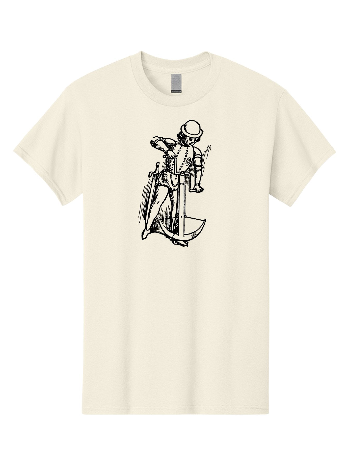 Man-In-Armor-With-Sword-And-Shield Men'S Graphic Tee, 100% Cotton, Comfortable Casual Summer Wear, Machine Washable, Medieval Knight, Armor, Sword, Historical Figure, Suit Of Armor, Medieval Warfare, Chivalry, Armor Plating, Knight'S Attire, Aad546 7