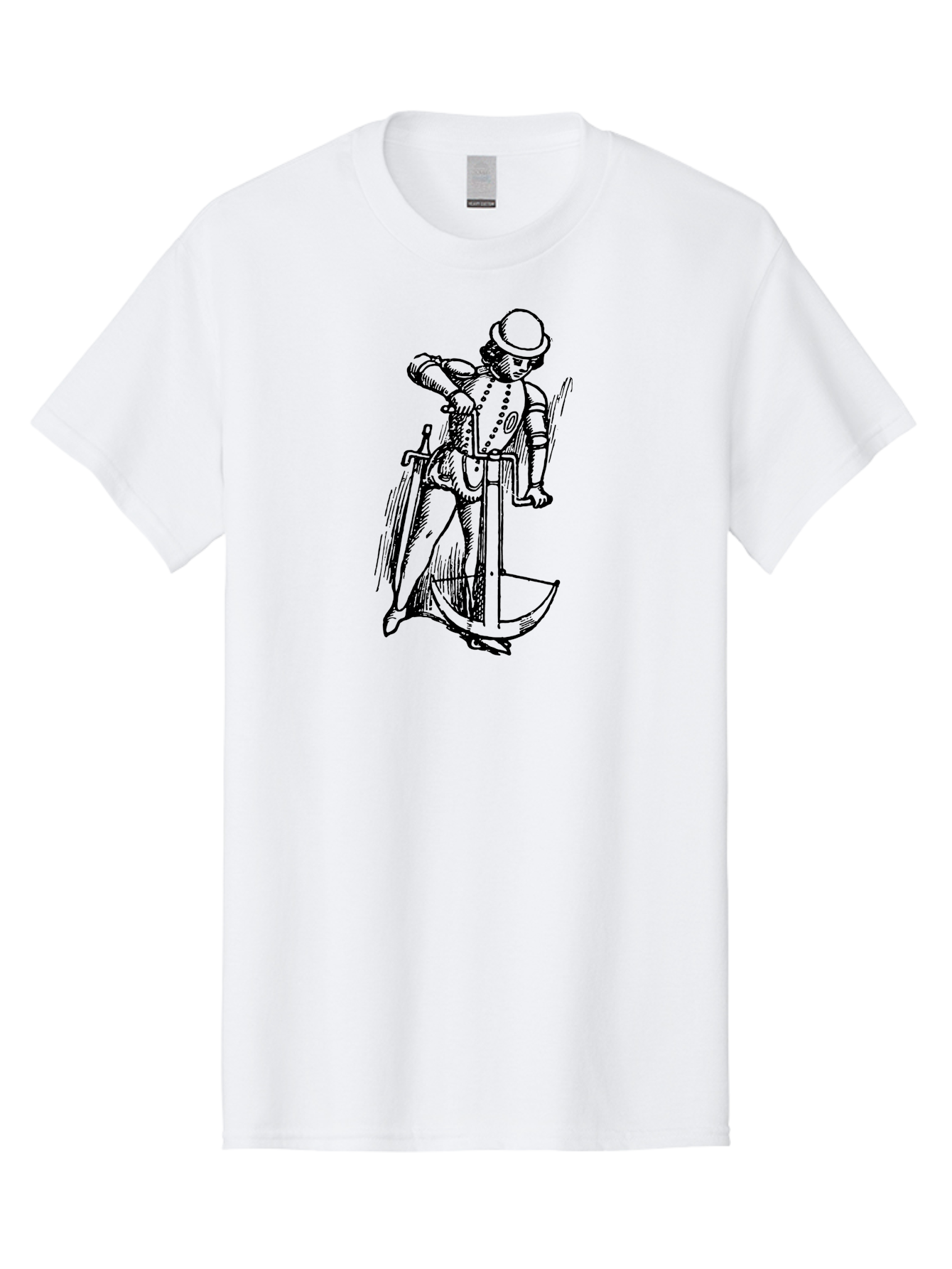 Man-In-Armor-With-Sword-And-Shield Men'S Graphic Tee, 100% Cotton, Comfortable Casual Summer Wear, Machine Washable, Medieval Knight, Armor, Sword, Historical Figure, Suit Of Armor, Medieval Warfare, Chivalry, Armor Plating, Knight'S Attire, Aad546 11
