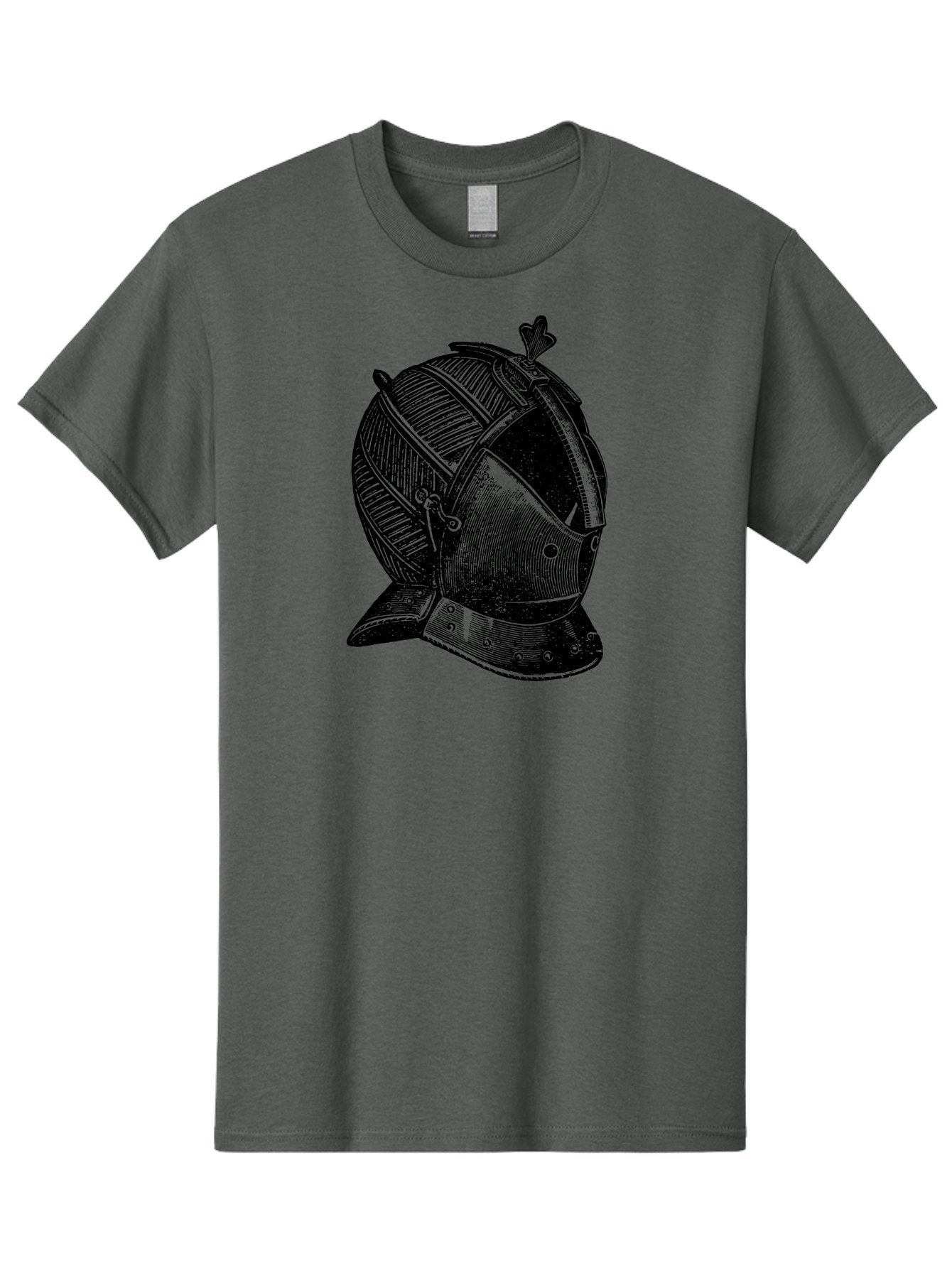 Medieval-Knight-Helmet Men'S Graphic Tee, 100% Cotton, Comfortable Casual Summer Wear, Machine Washable, Medieval Armor, Knight Helmet, Protective Gear, Armor Design, Historical Warfare, Metal Craftsmanship, Medieval Knight Aad548 6