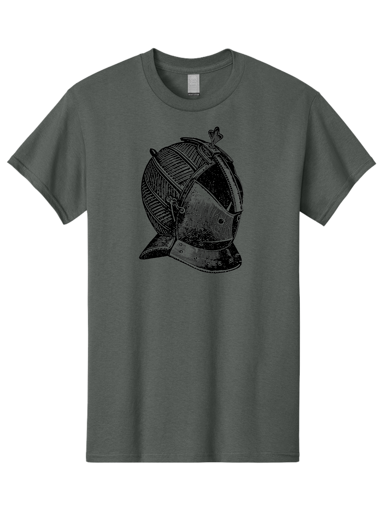 Medieval-Knight-Helmet Men'S Graphic Tee, 100% Cotton, Comfortable Casual Summer Wear, Machine Washable, Medieval Armor, Knight Helmet, Protective Gear, Armor Design, Historical Warfare, Metal Craftsmanship, Medieval Knight Aad548 13