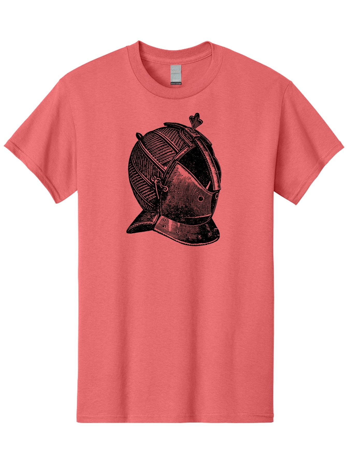 Medieval-Knight-Helmet Men'S Graphic Tee, 100% Cotton, Comfortable Casual Summer Wear, Machine Washable, Medieval Armor, Knight Helmet, Protective Gear, Armor Design, Historical Warfare, Metal Craftsmanship, Medieval Knight Aad548 8