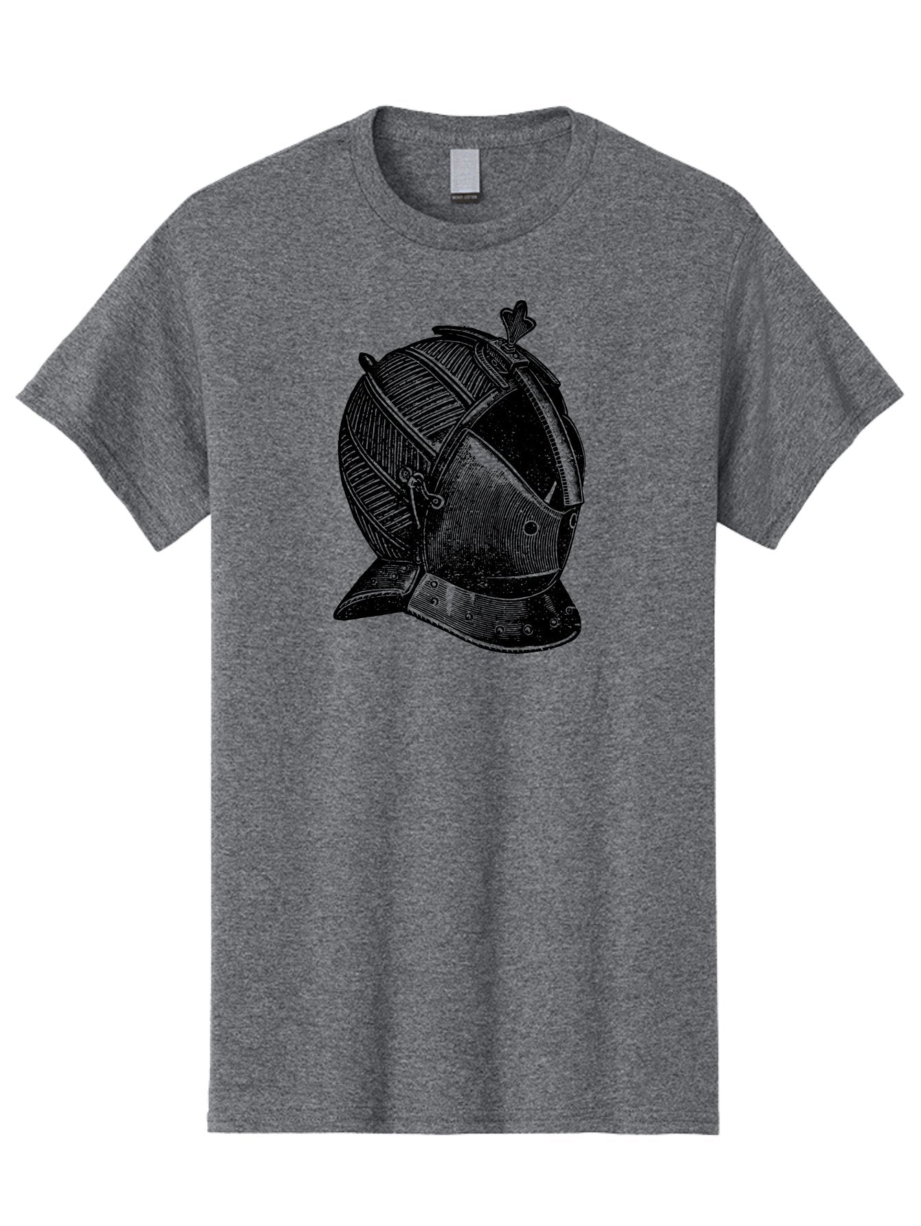 Medieval-Knight-Helmet Men'S Graphic Tee, 100% Cotton, Comfortable Casual Summer Wear, Machine Washable, Medieval Armor, Knight Helmet, Protective Gear, Armor Design, Historical Warfare, Metal Craftsmanship, Medieval Knight Aad548 7