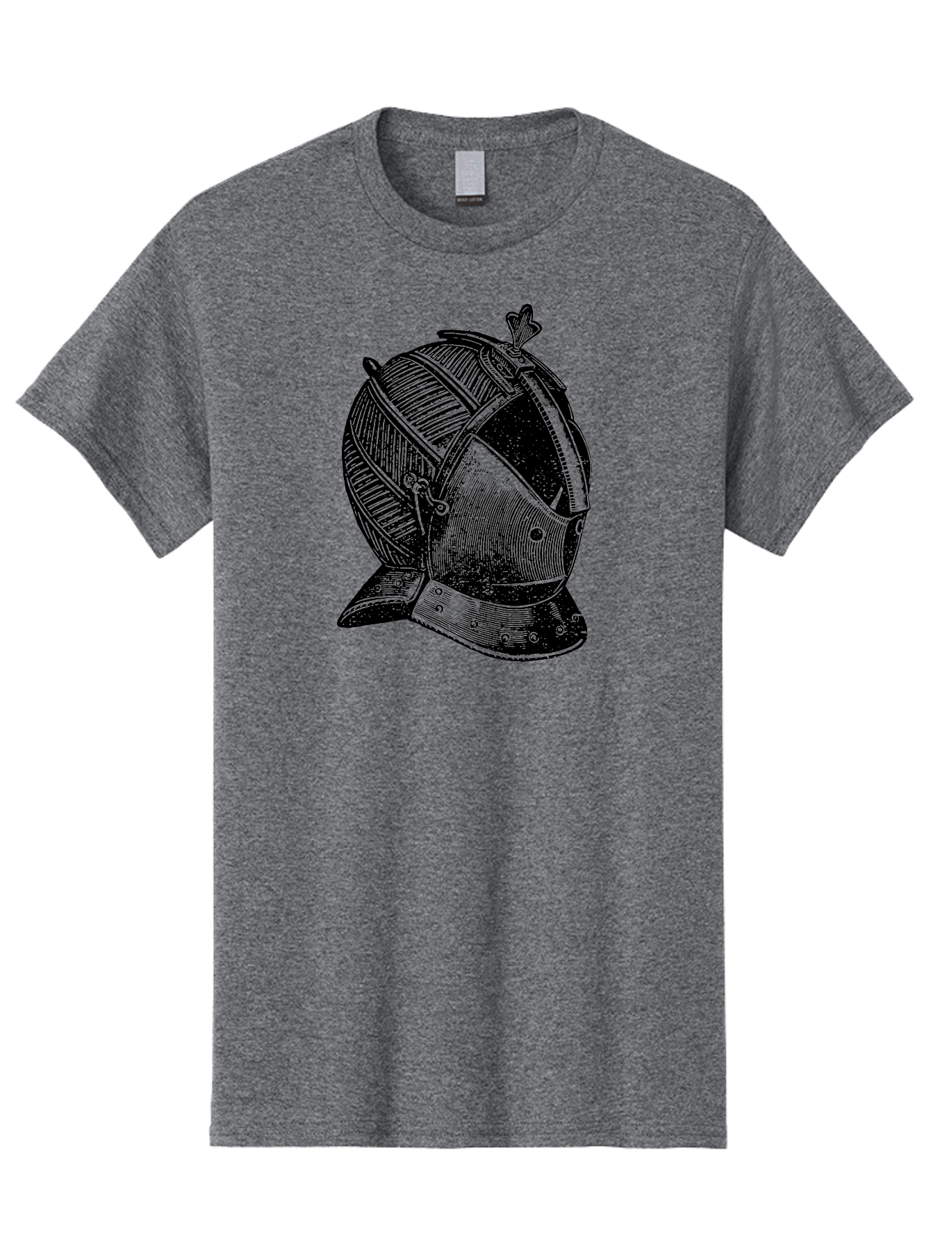 Medieval-Knight-Helmet Men'S Graphic Tee, 100% Cotton, Comfortable Casual Summer Wear, Machine Washable, Medieval Armor, Knight Helmet, Protective Gear, Armor Design, Historical Warfare, Metal Craftsmanship, Medieval Knight Aad548 25