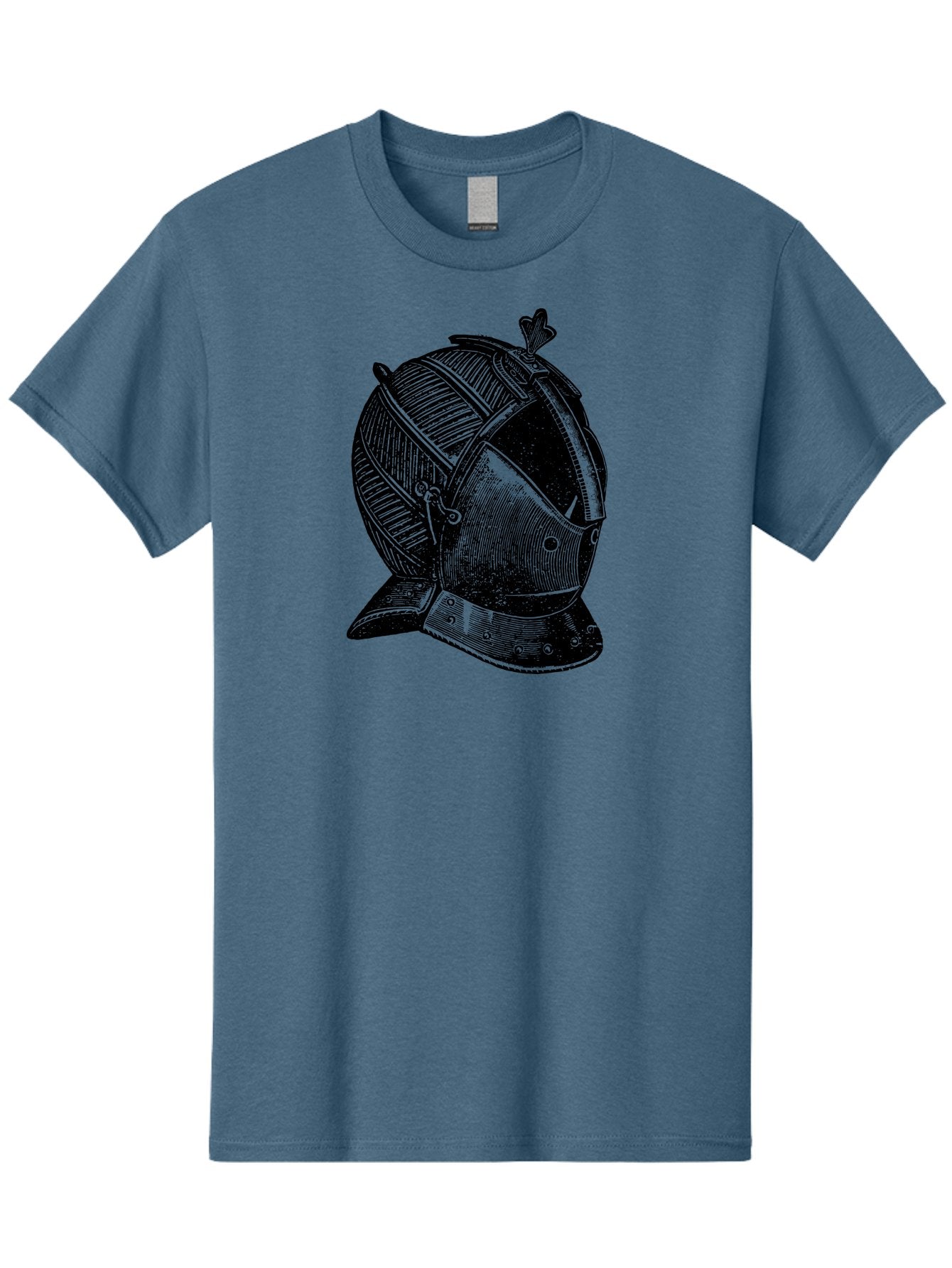 Medieval-Knight-Helmet Men'S Graphic Tee, 100% Cotton, Comfortable Casual Summer Wear, Machine Washable, Medieval Armor, Knight Helmet, Protective Gear, Armor Design, Historical Warfare, Metal Craftsmanship, Medieval Knight Aad548 11