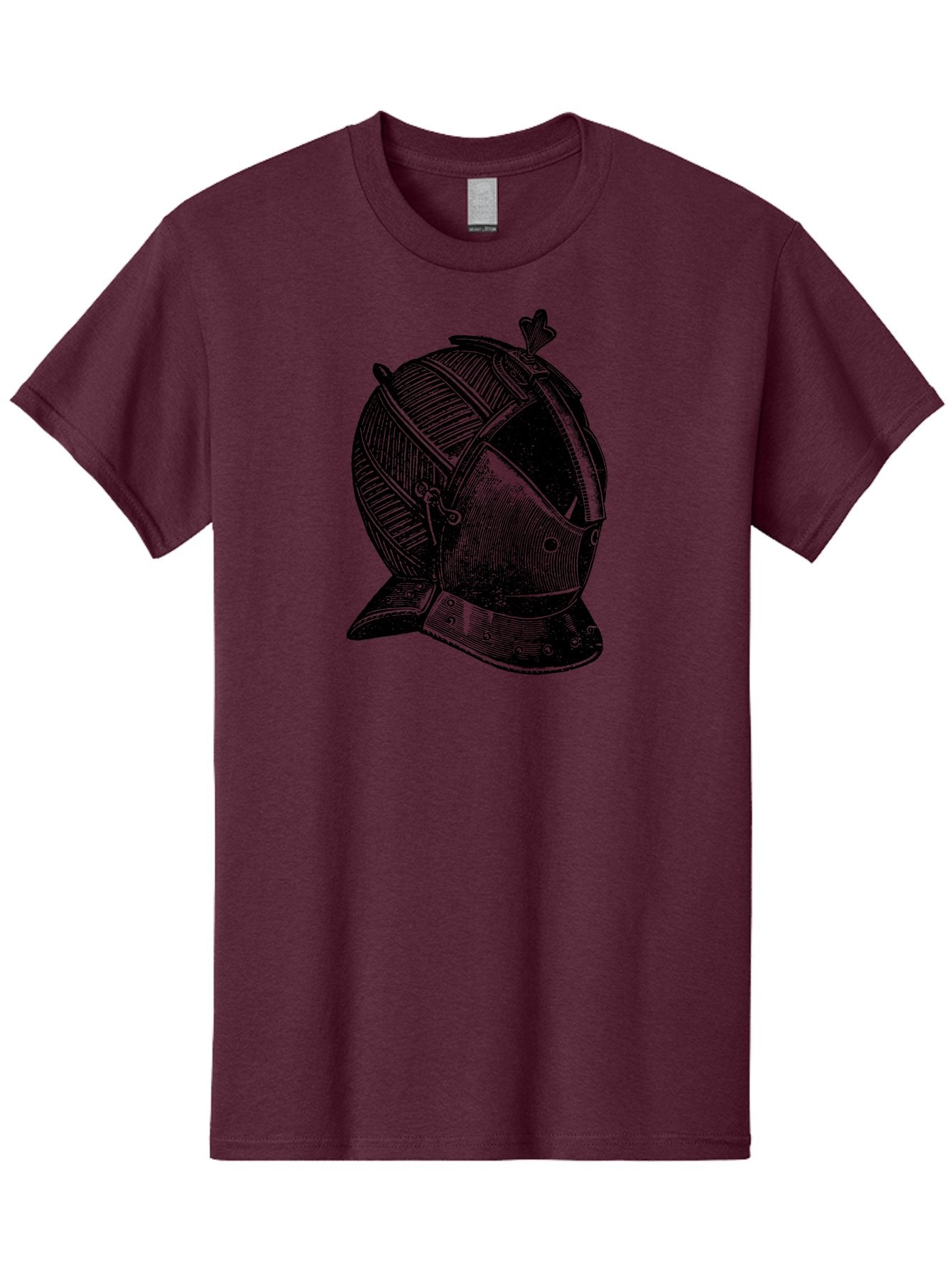Medieval-Knight-Helmet Men'S Graphic Tee, 100% Cotton, Comfortable Casual Summer Wear, Machine Washable, Medieval Armor, Knight Helmet, Protective Gear, Armor Design, Historical Warfare, Metal Craftsmanship, Medieval Knight Aad548 3