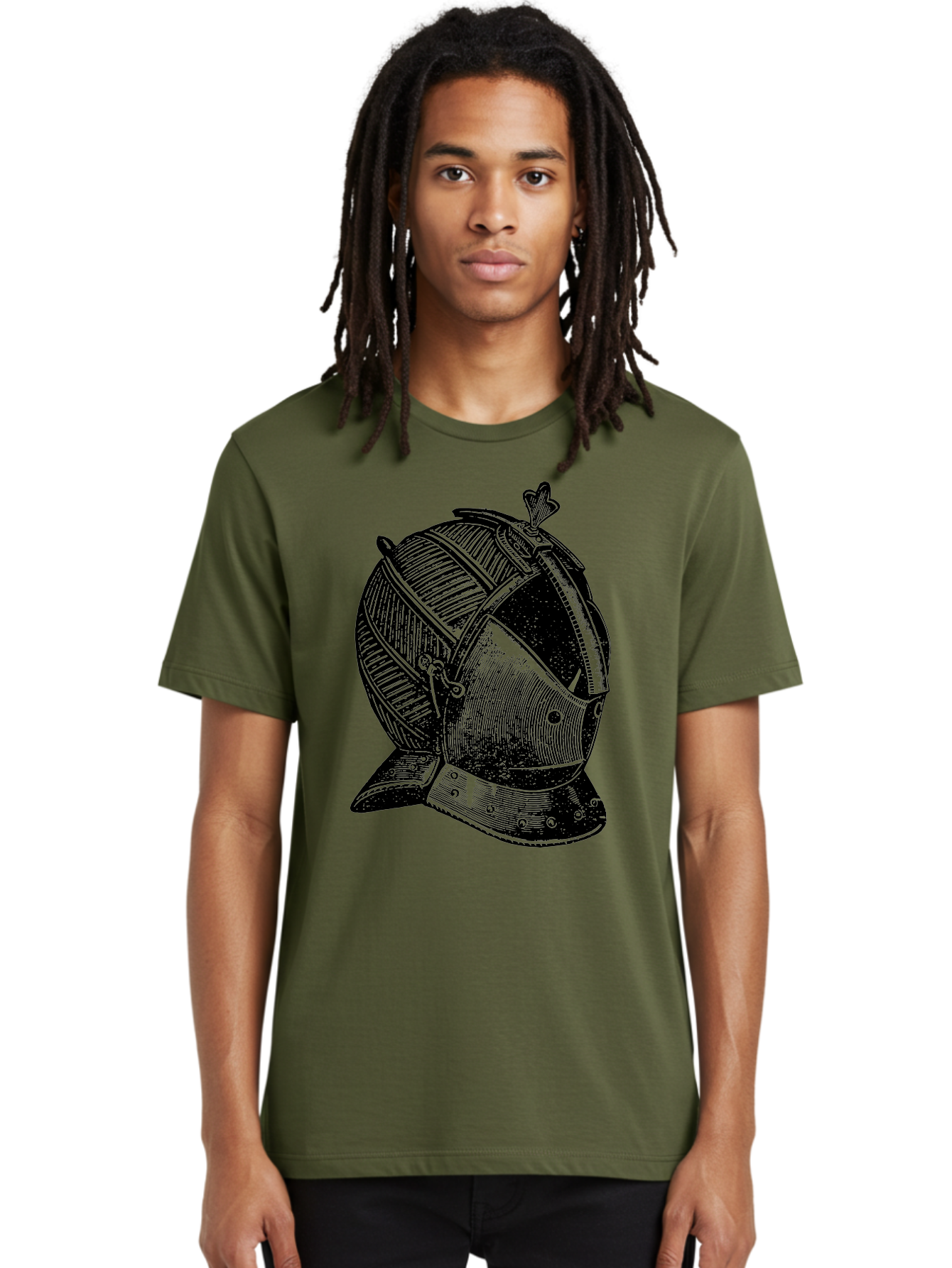 Medieval-Knight-Helmet Men'S Graphic Tee, 100% Cotton, Comfortable Casual Summer Wear, Machine Washable, Medieval Armor, Knight Helmet, Protective Gear, Armor Design, Historical Warfare, Metal Craftsmanship, Medieval Knight Aad548 30