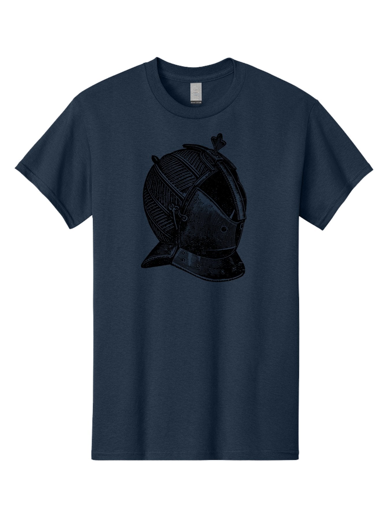 Medieval-Knight-Helmet Men'S Graphic Tee, 100% Cotton, Comfortable Casual Summer Wear, Machine Washable, Medieval Armor, Knight Helmet, Protective Gear, Armor Design, Historical Warfare, Metal Craftsmanship, Medieval Knight Aad548
