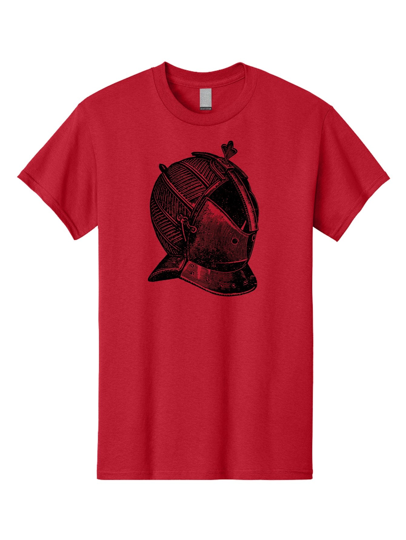 Medieval-Knight-Helmet Men'S Graphic Tee, 100% Cotton, Comfortable Casual Summer Wear, Machine Washable, Medieval Armor, Knight Helmet, Protective Gear, Armor Design, Historical Warfare, Metal Craftsmanship, Medieval Knight Aad548
