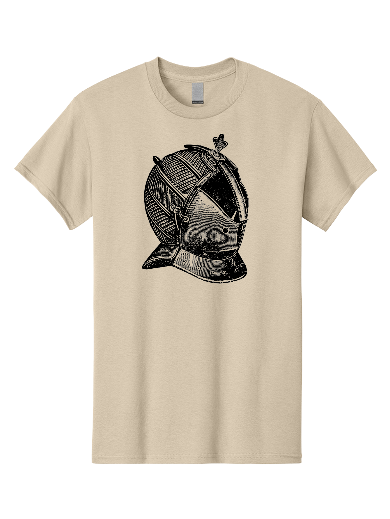Medieval-Knight-Helmet Men'S Graphic Tee, 100% Cotton, Comfortable Casual Summer Wear, Machine Washable, Medieval Armor, Knight Helmet, Protective Gear, Armor Design, Historical Warfare, Metal Craftsmanship, Medieval Knight Aad548 27