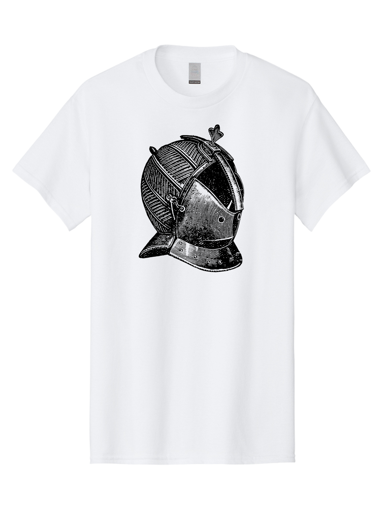 Medieval-Knight-Helmet Men'S Graphic Tee, 100% Cotton, Comfortable Casual Summer Wear, Machine Washable, Medieval Armor, Knight Helmet, Protective Gear, Armor Design, Historical Warfare, Metal Craftsmanship, Medieval Knight Aad548 3