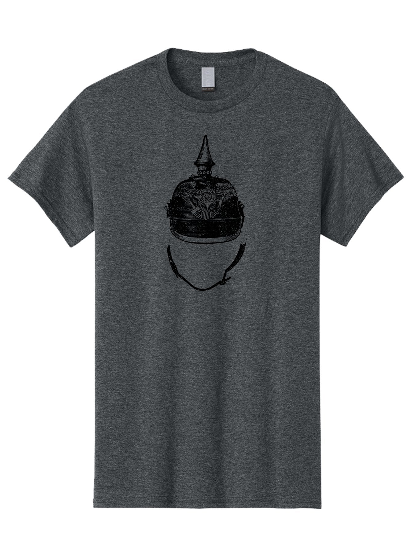 Military-Helmet Men'S Graphic Tee, 100% Cotton, Comfortable Casual Summer Wear, Machine Washable, Historic Military Helmet, Prussian Helmet, Pickelhaube, Military Uniform, Historical Armor, Vintage Military, Antique Helmet, Military History, Aad549 4
