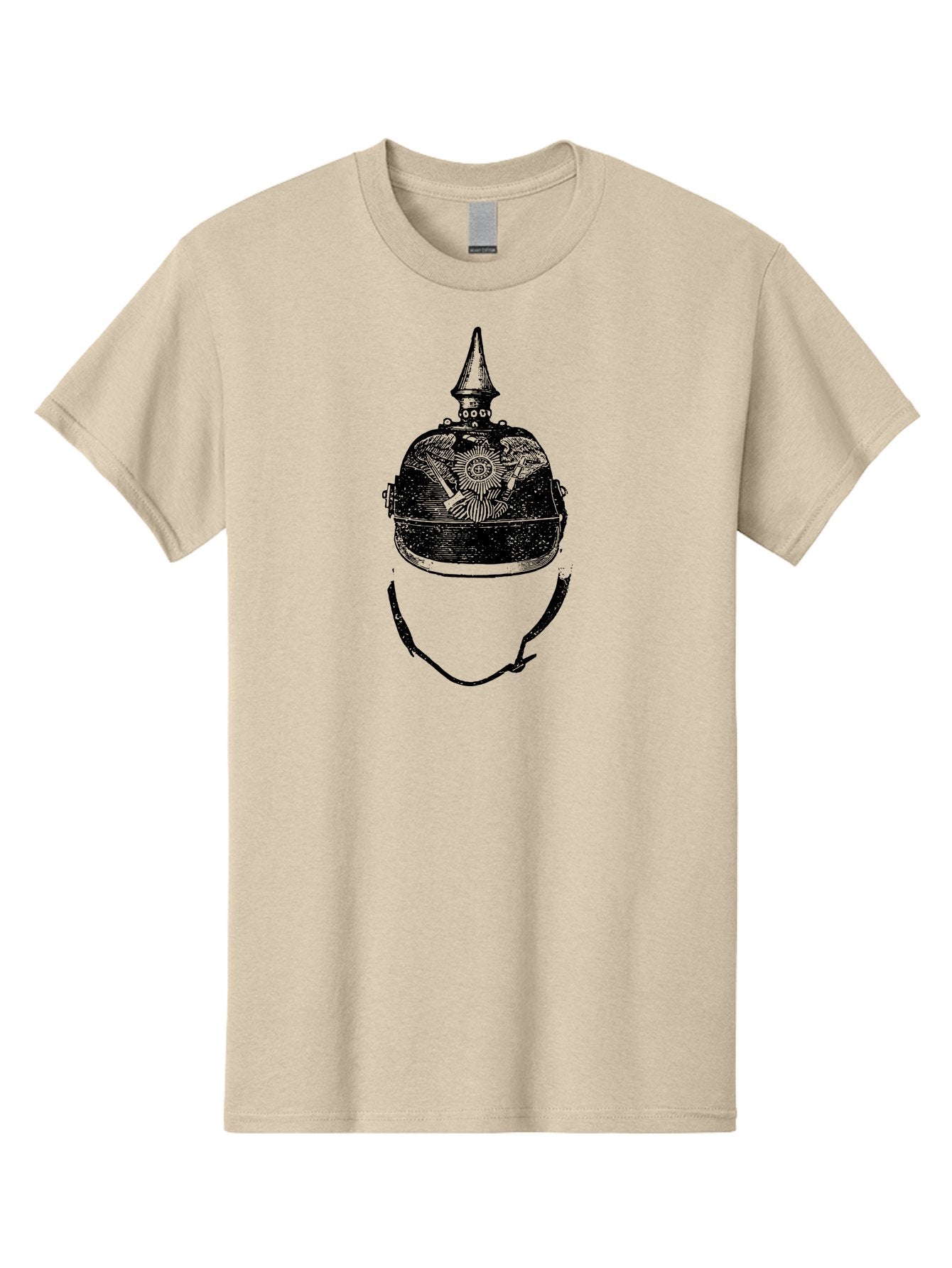 Military-Helmet Men'S Graphic Tee, 100% Cotton, Comfortable Casual Summer Wear, Machine Washable, Historic Military Helmet, Prussian Helmet, Pickelhaube, Military Uniform, Historical Armor, Vintage Military, Antique Helmet, Military History, Aad549 10
