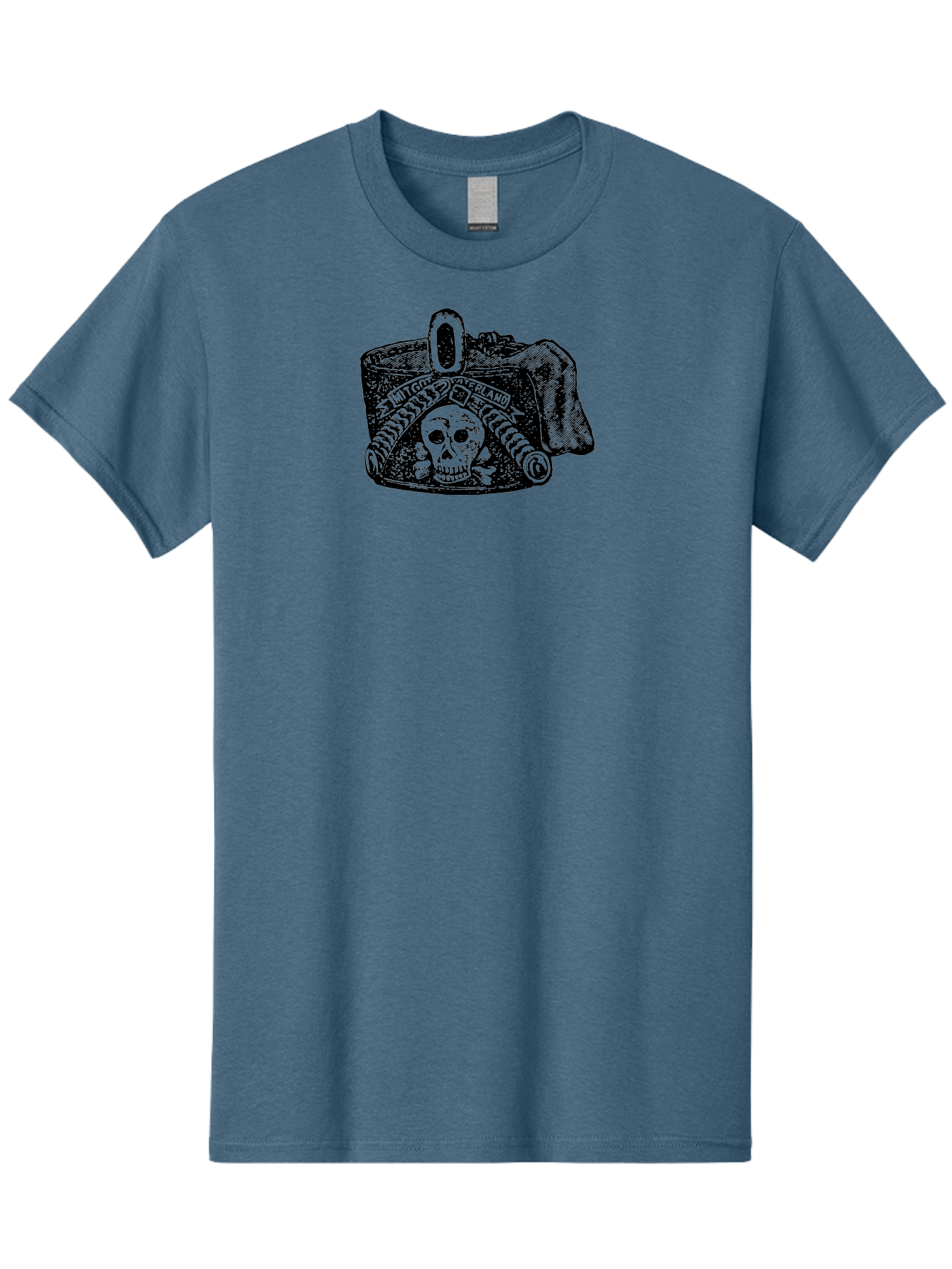 Mit-Got-Waterland Men'S Graphic Tee, 100% Cotton, Comfortable Casual Summer Wear, Machine Washable, Skull And Crossbones, Pirate Hat, Skull Illustration, Crossbones Symbol, Mit Goo Ferland, Pirate-Themed Artwork, Gothic Artwork, Aad551 7