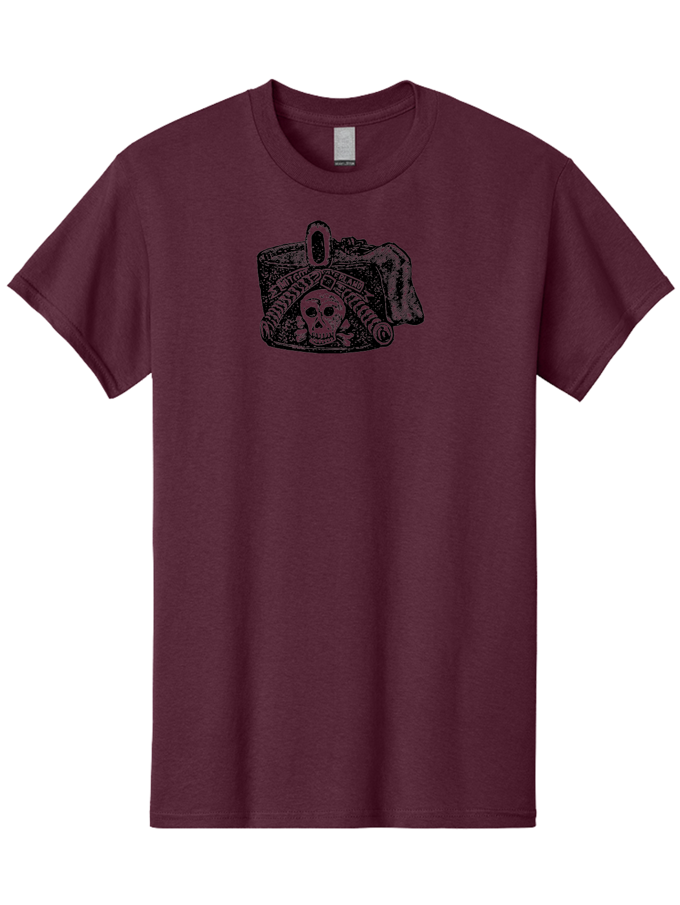 Mit-Got-Waterland Men'S Graphic Tee, 100% Cotton, Comfortable Casual Summer Wear, Machine Washable, Skull And Crossbones, Pirate Hat, Skull Illustration, Crossbones Symbol, Mit Goo Ferland, Pirate-Themed Artwork, Gothic Artwork, Aad551 17