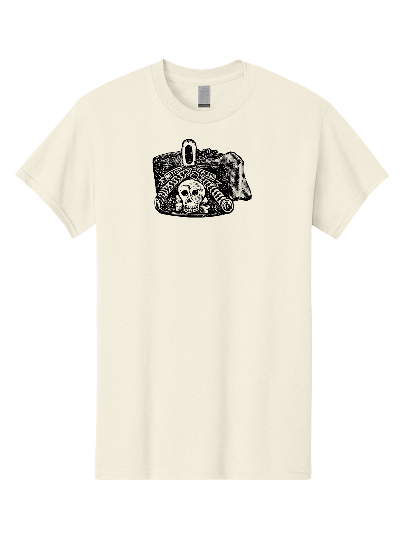 Mit-Got-Waterland Men'S Graphic Tee, 100% Cotton, Comfortable Casual Summer Wear, Machine Washable, Skull And Crossbones, Pirate Hat, Skull Illustration, Crossbones Symbol, Mit Goo Ferland, Pirate-Themed Artwork, Gothic Artwork, Aad551 5
