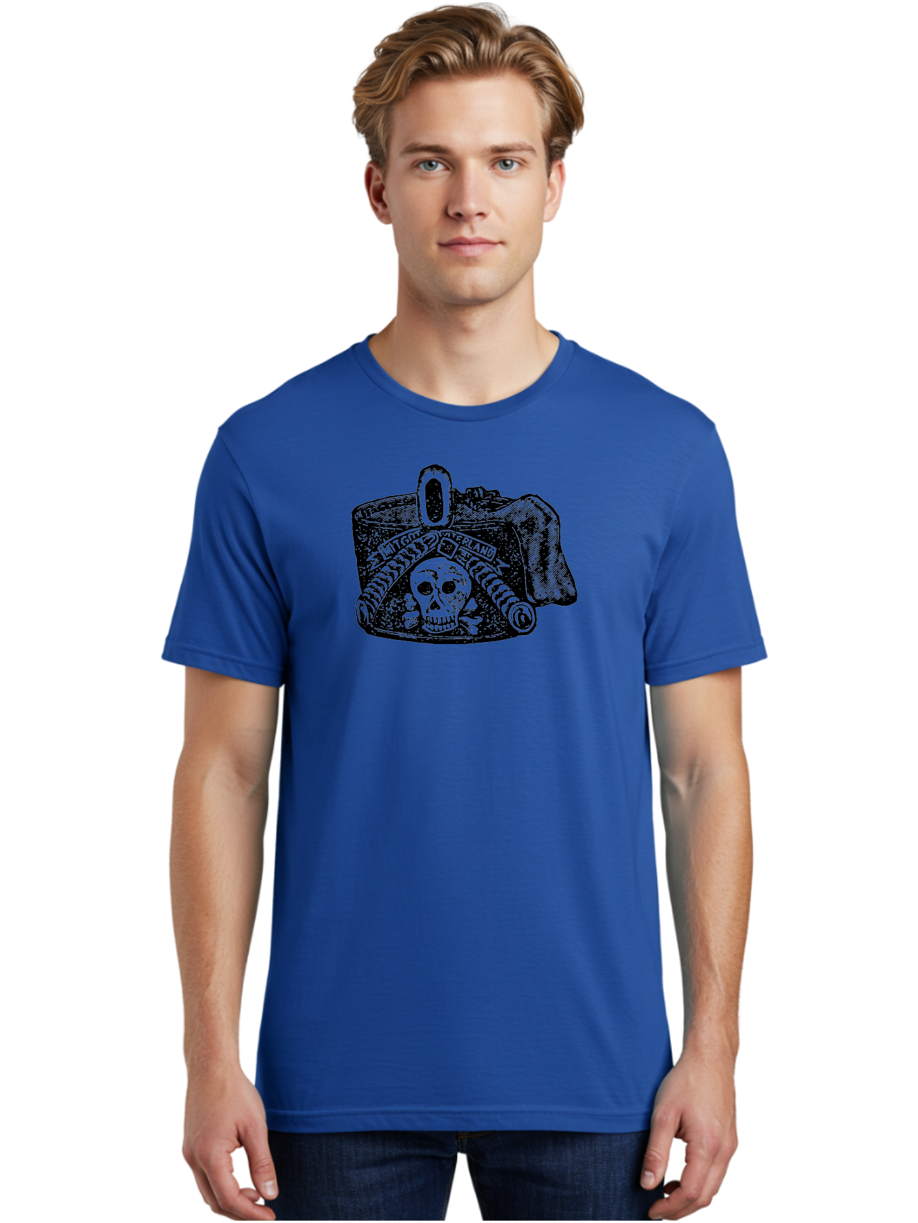 Mit-Got-Waterland Men'S Graphic Tee, 100% Cotton, Comfortable Casual Summer Wear, Machine Washable, Skull And Crossbones, Pirate Hat, Skull Illustration, Crossbones Symbol, Mit Goo Ferland, Pirate-Themed Artwork, Gothic Artwork, Aad551 30