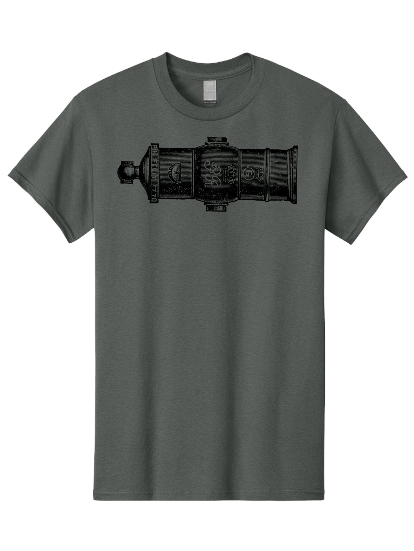Pin-Fegut-1770-Gun Men'S Graphic Tee, 100% Cotton, Comfortable Casual Summer Wear, Machine Washable, Vintage Cannon, Historic Artillery, Pin Rebuilt 1770, Antique Weapon, Military History, Naval Warfare, Emblematic Design, Symbolic Markings Aad553 14